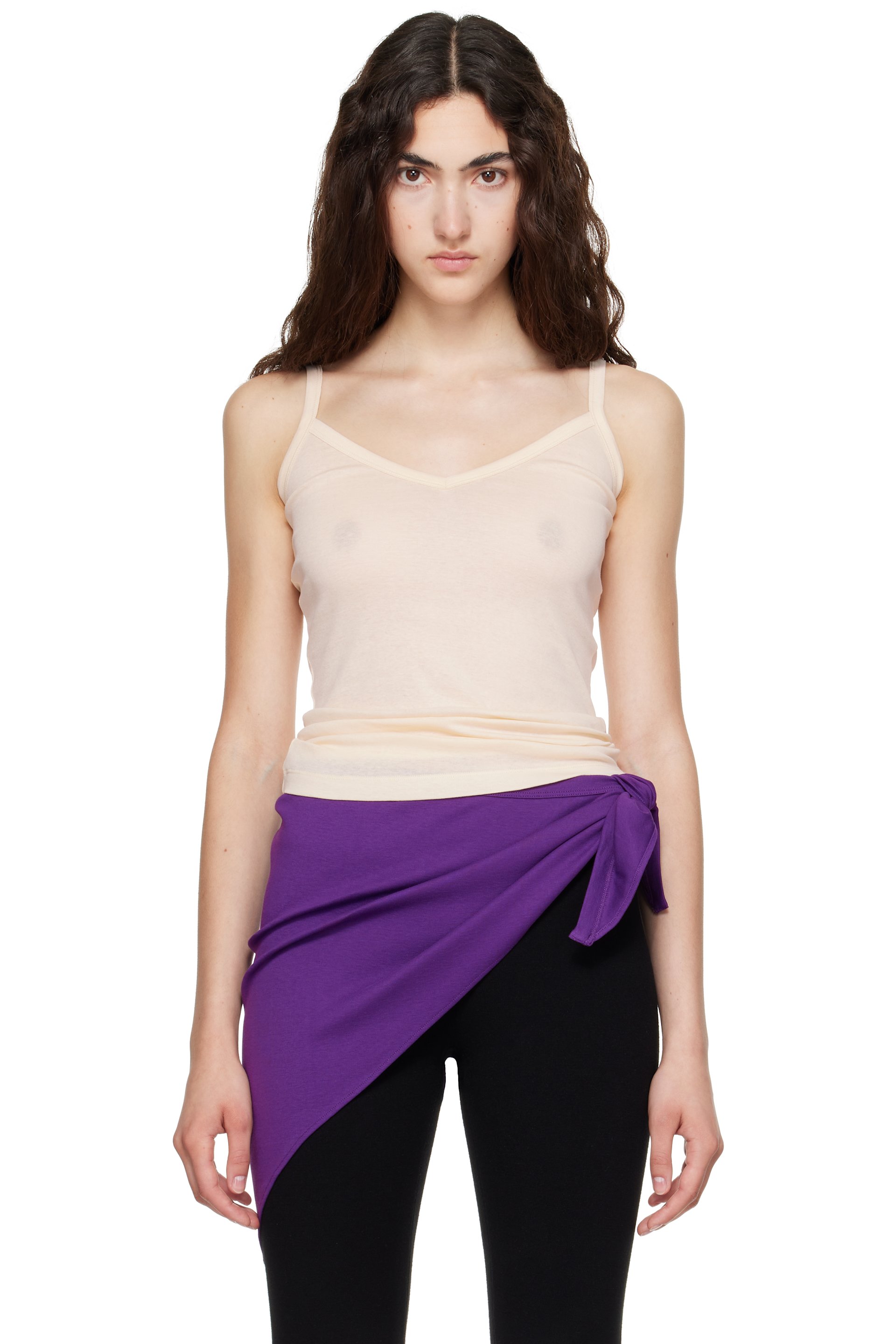FLORE FLORE - Camisole Isla blanc cassé