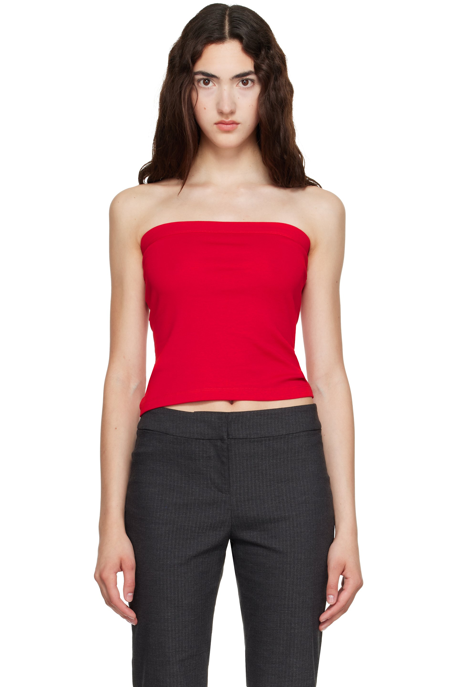 FLORE FLORE - Red Bes Bandeau Top