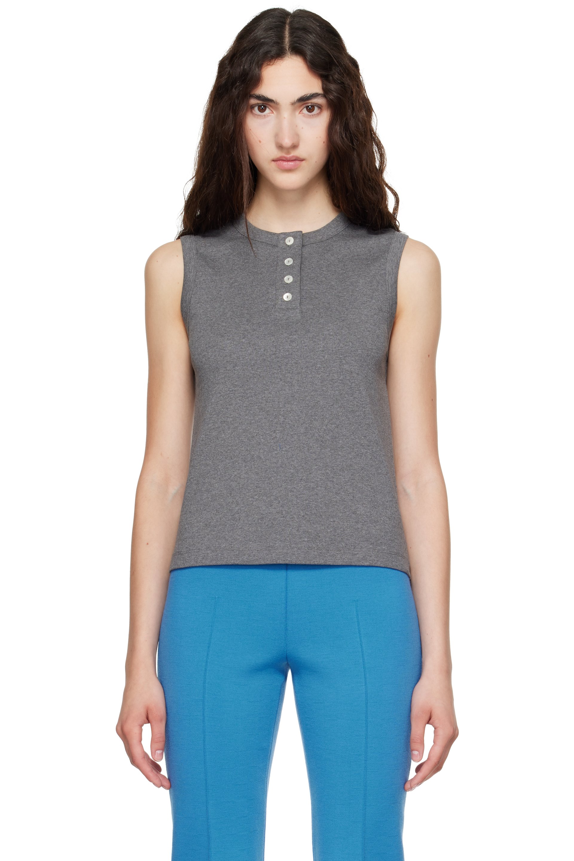 FLORE FLORE - Débardeur Jess gris exclusif à SSENSE