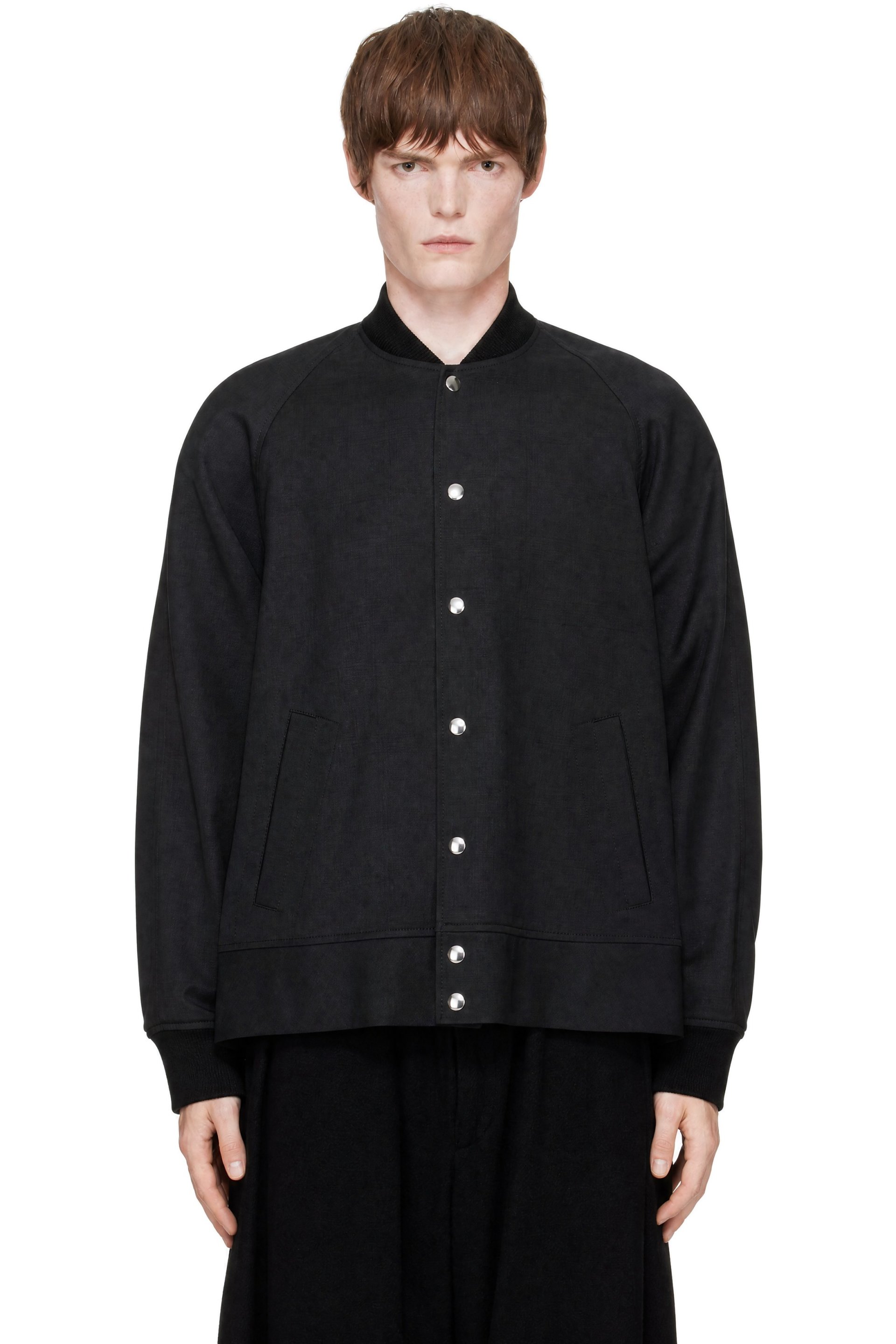 Black Comme des Garçons - Black Glen Check Bomber Jacket