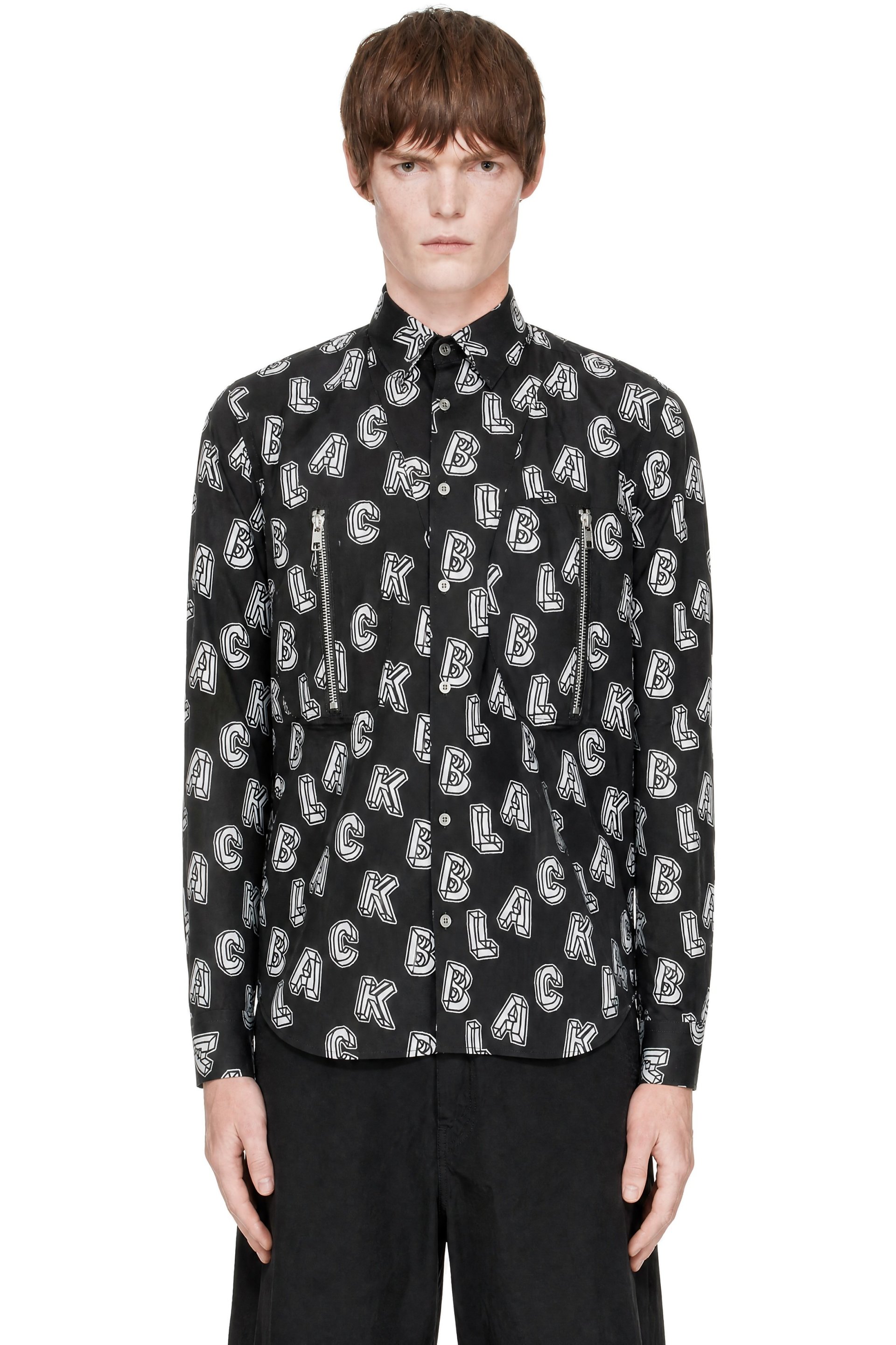 Black Comme des Garçons - Black Broad Filip Pagowski Print Shirt