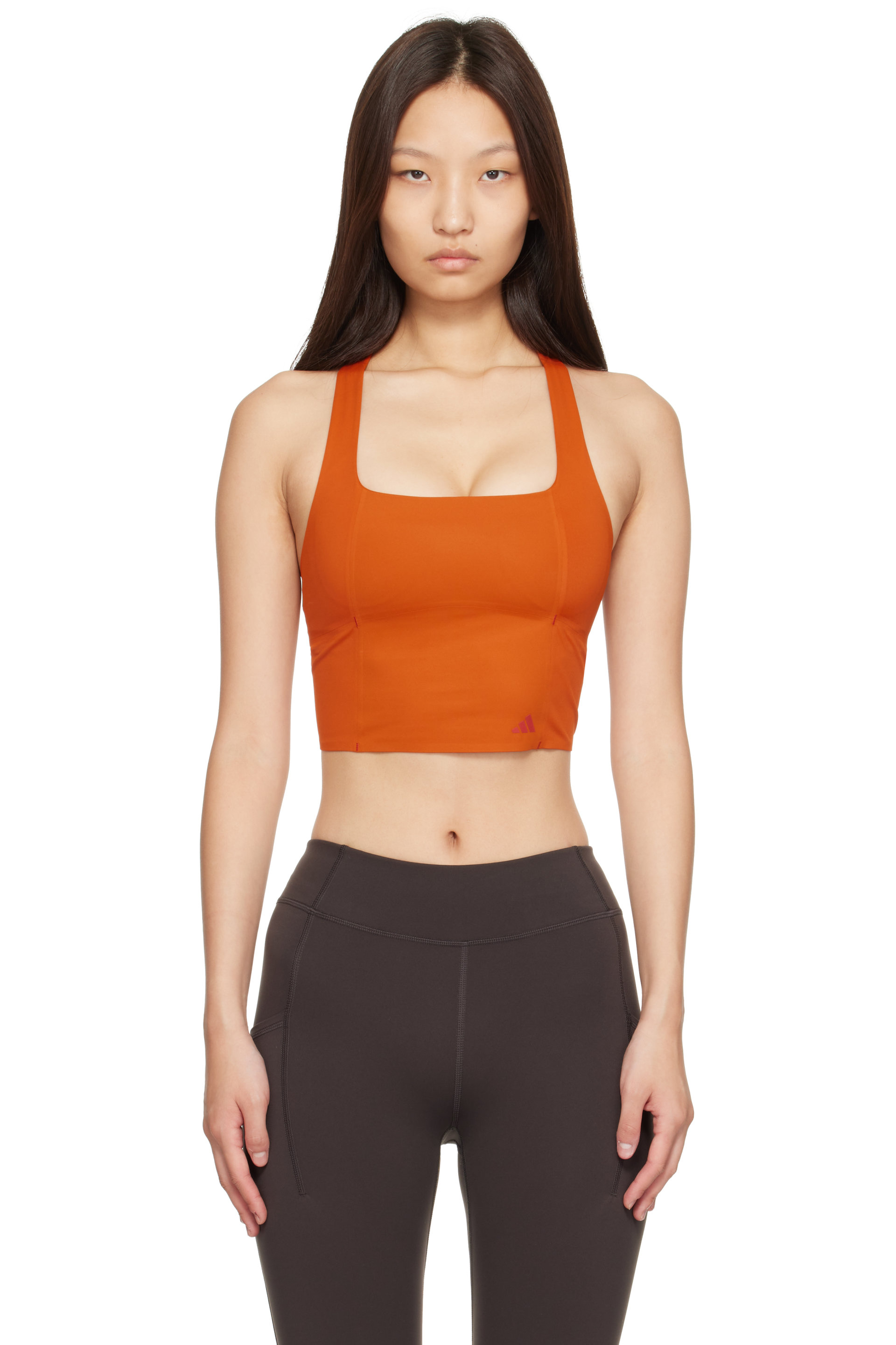 Entire Studios - Orange adidas Edition Optime Training Medium Support Sport Bra