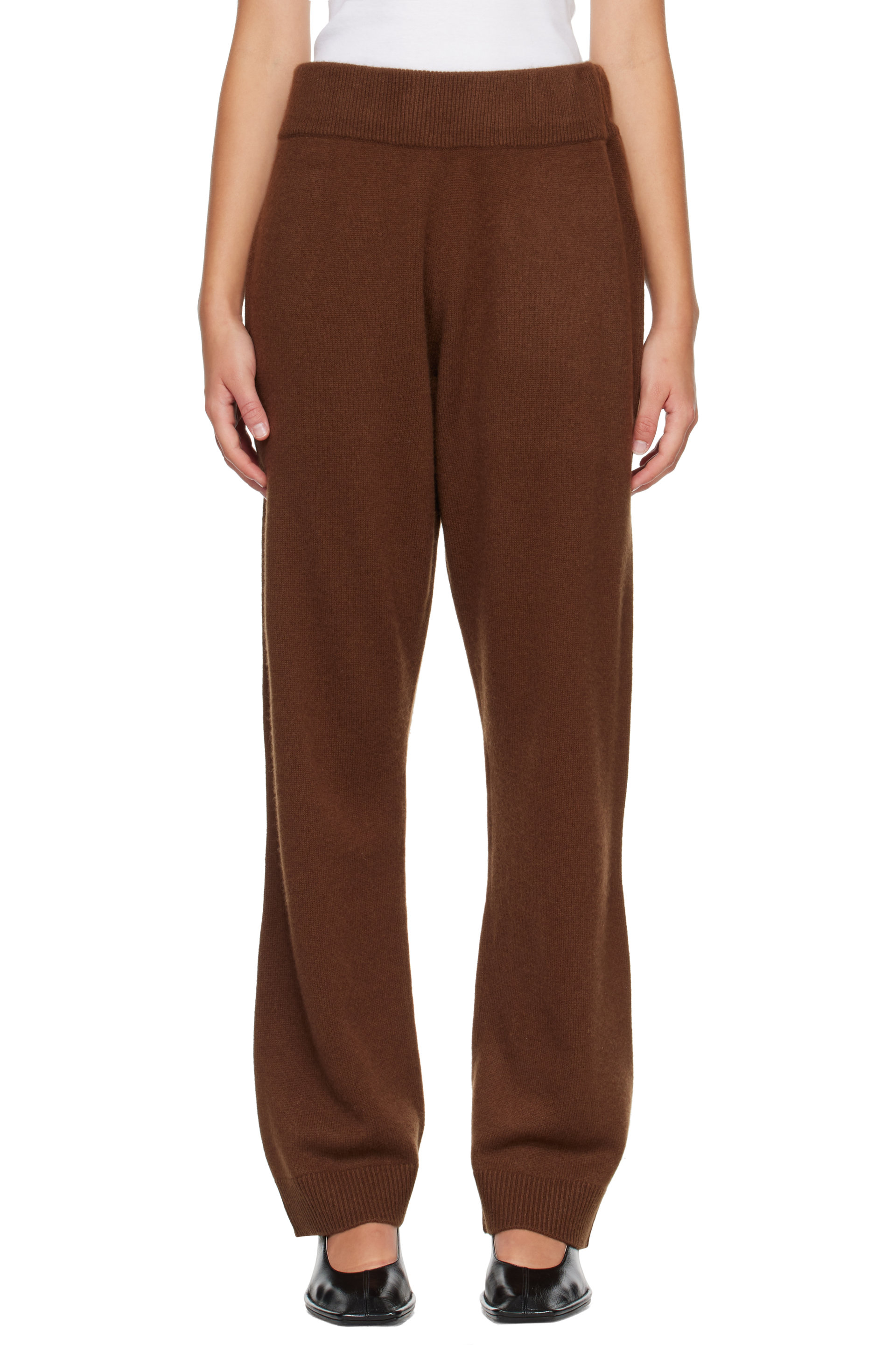 Entire Studios - Brown Knit Cashmere Lounge Pants