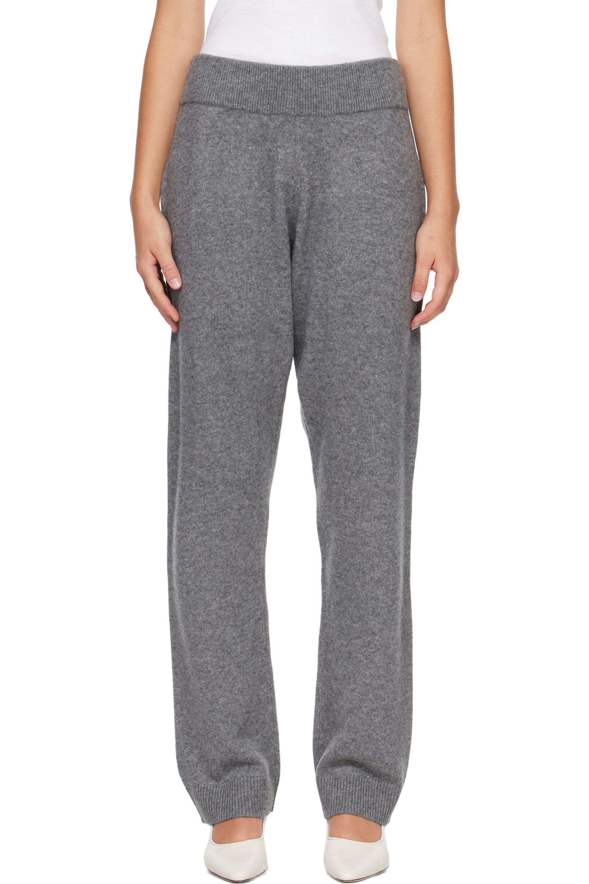 Entire Studios - Gray Knit Cashmere Lounge Pants