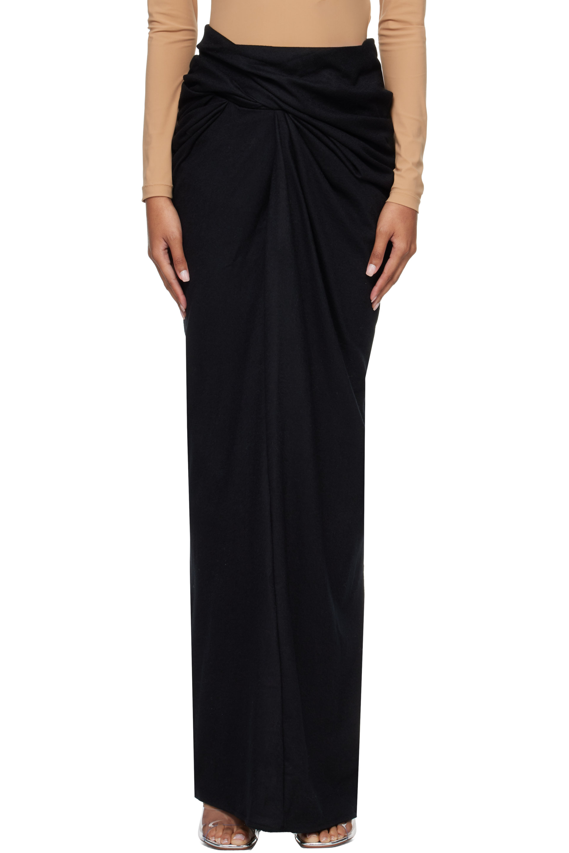 Entire Studios - Black Interlock Maxi Skirt