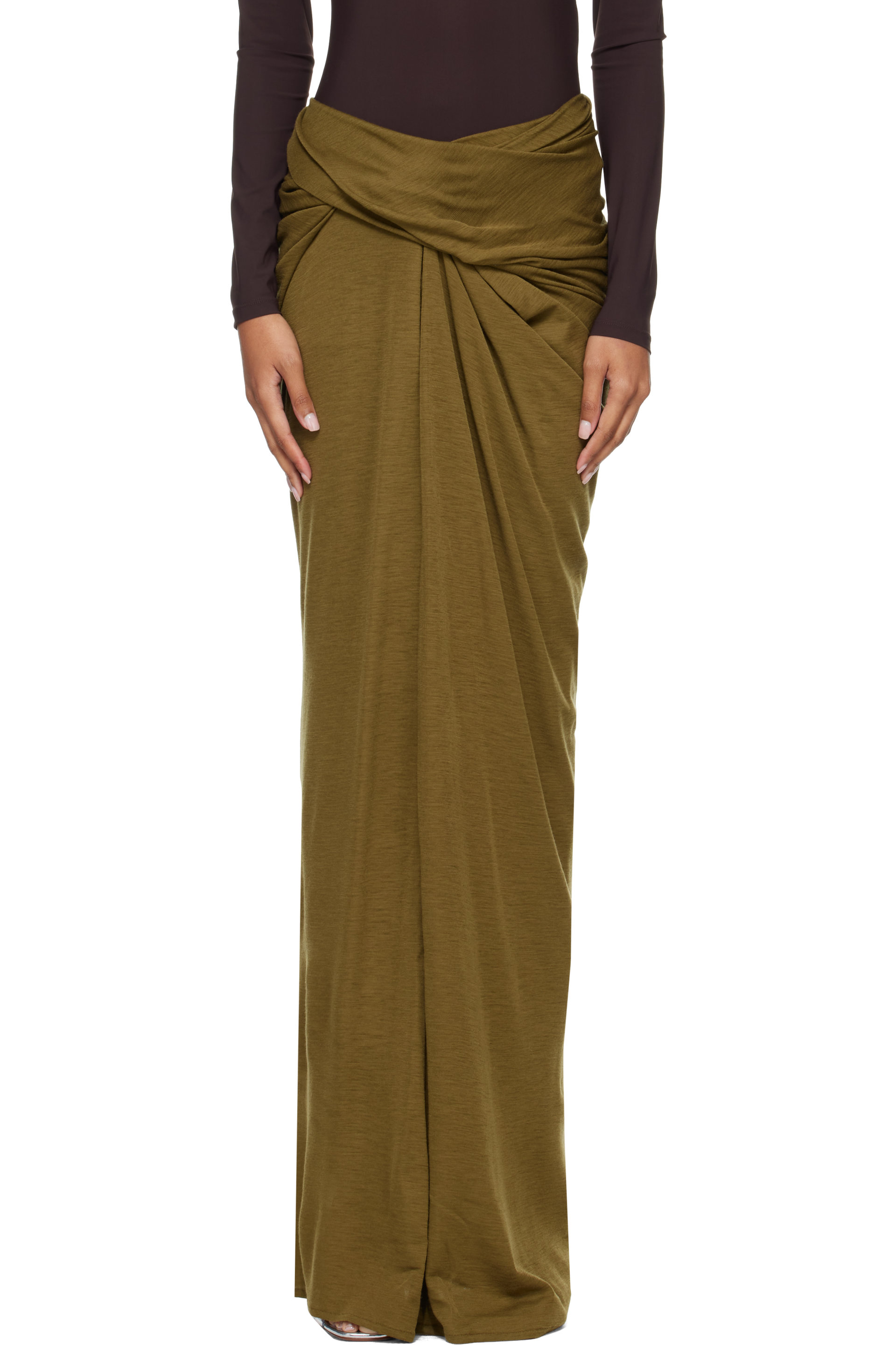 Entire Studios - Green Interlock Maxi Skirt