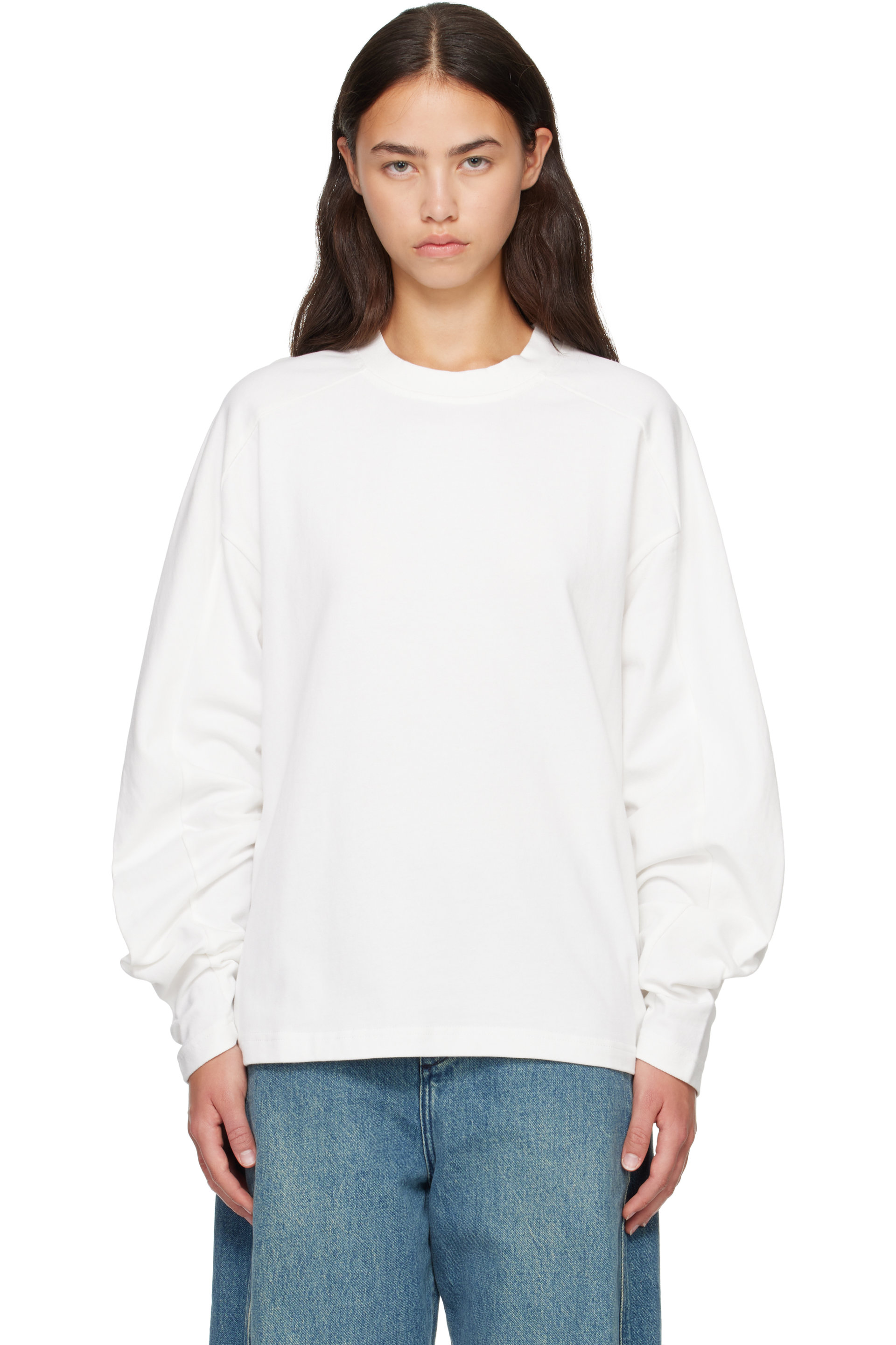 Entire Studios - White Heavy Long Sleeve T-shirt