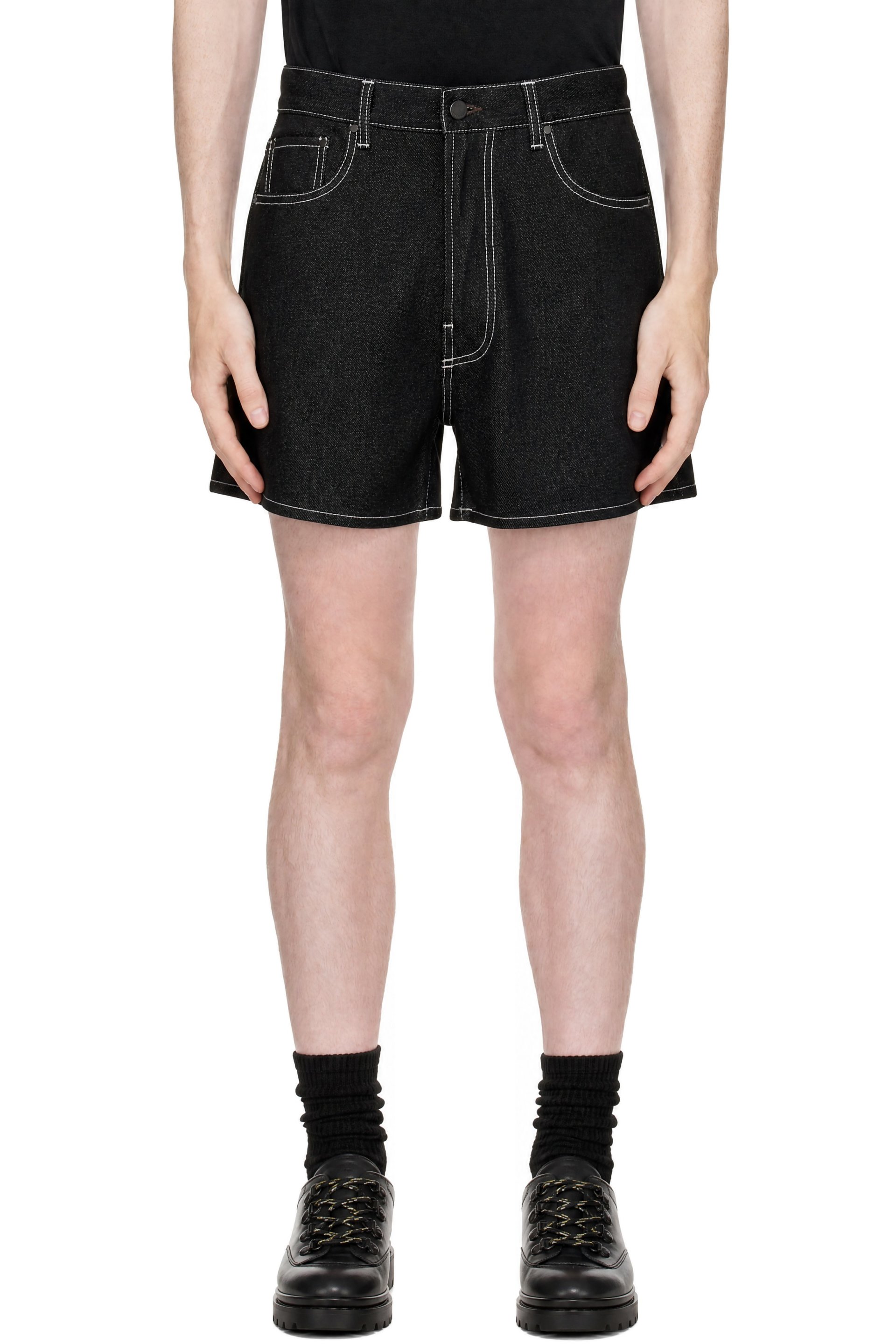 Entire Studios - Black Bambi Denim Shorts