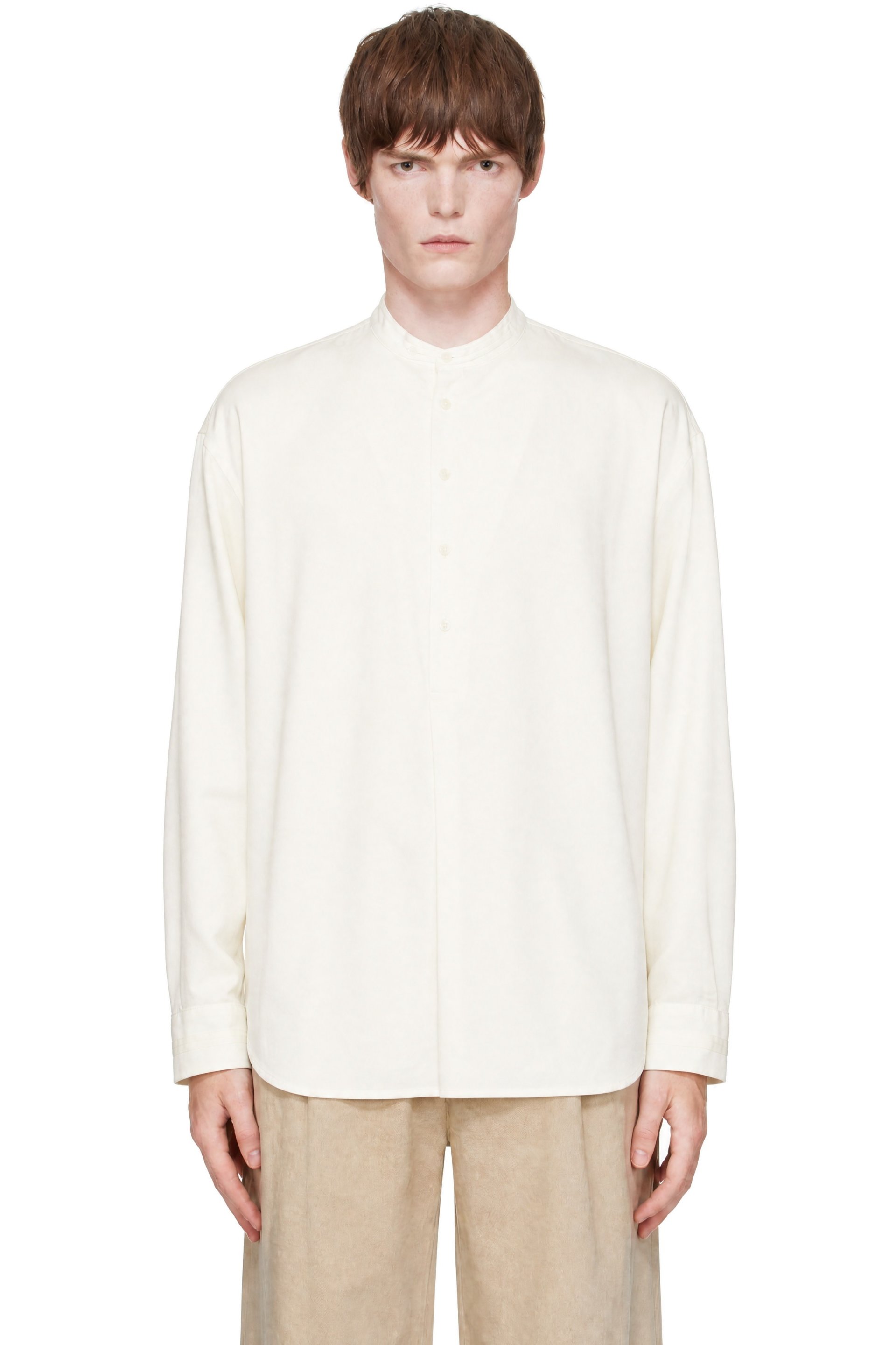 Entire Studios - Chemise blanc cassé à empiècement sous-jacent