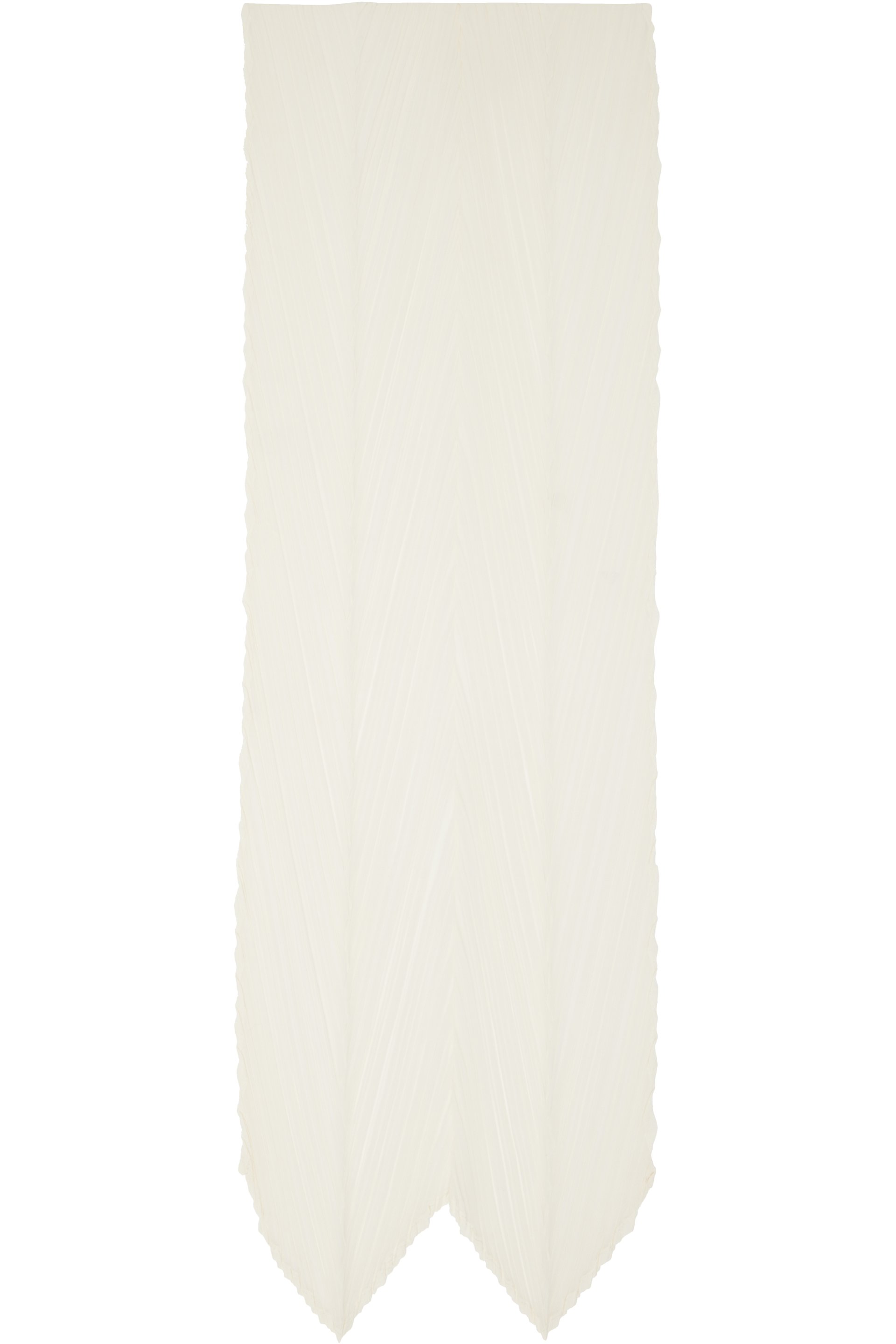 PLEATS PLEASE ISSEY MIYAKE - White Skinny Scarf