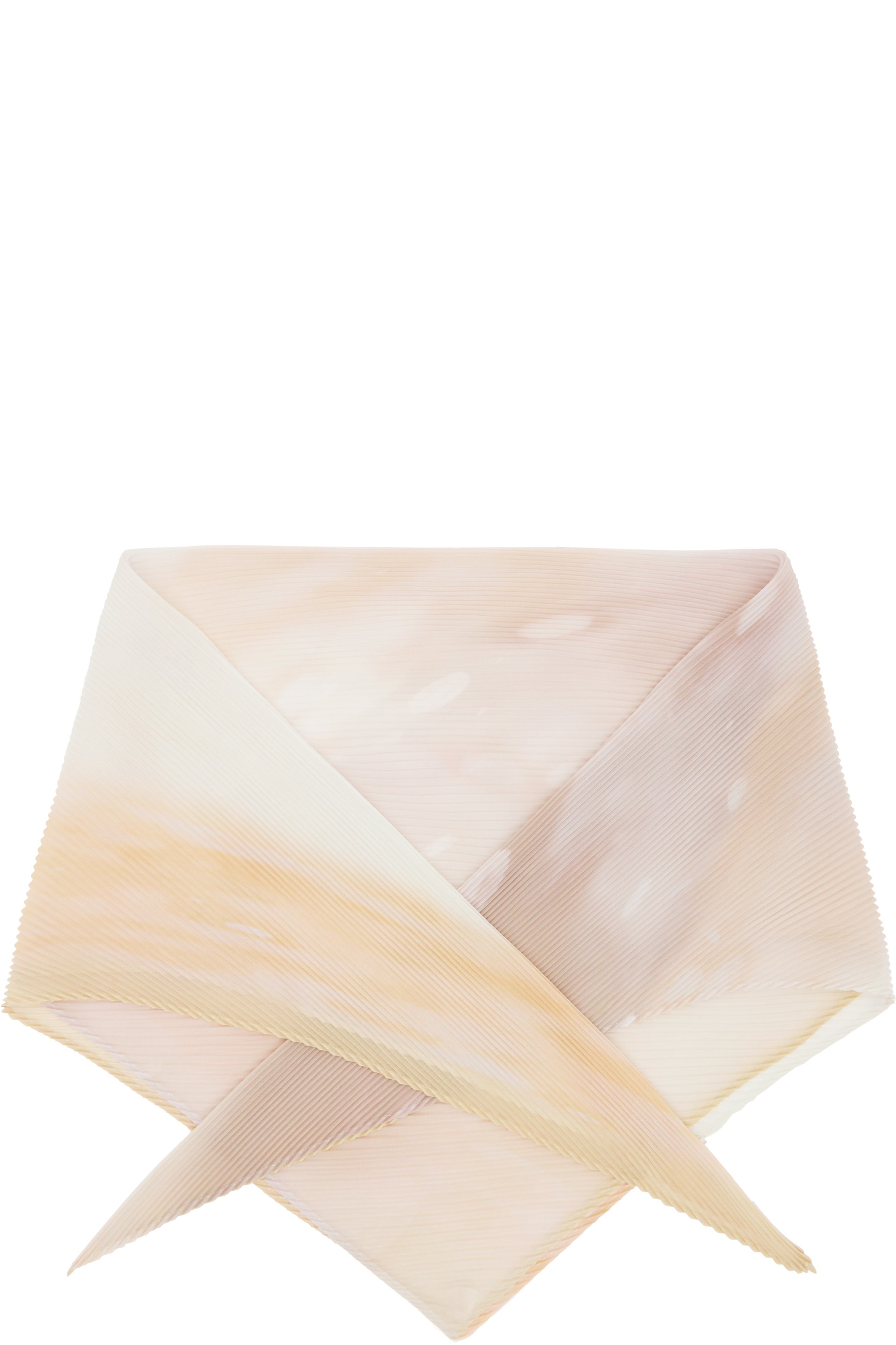 PLEATS PLEASE ISSEY MIYAKE - Foulard taupe et orange à motif Sea Bubble