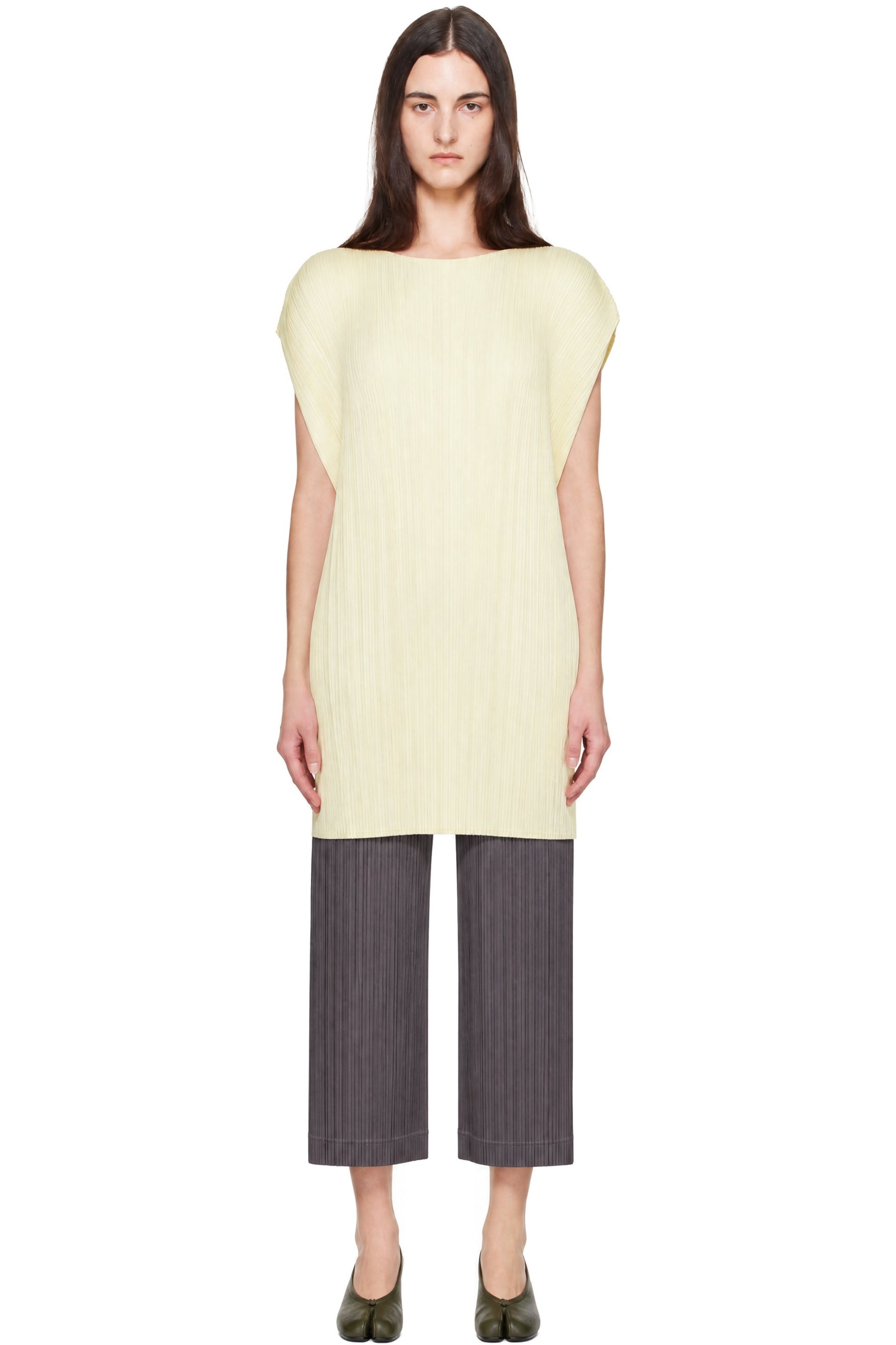 PLEATS PLEASE ISSEY MIYAKE - Yellow Monthly Colors July Minidress