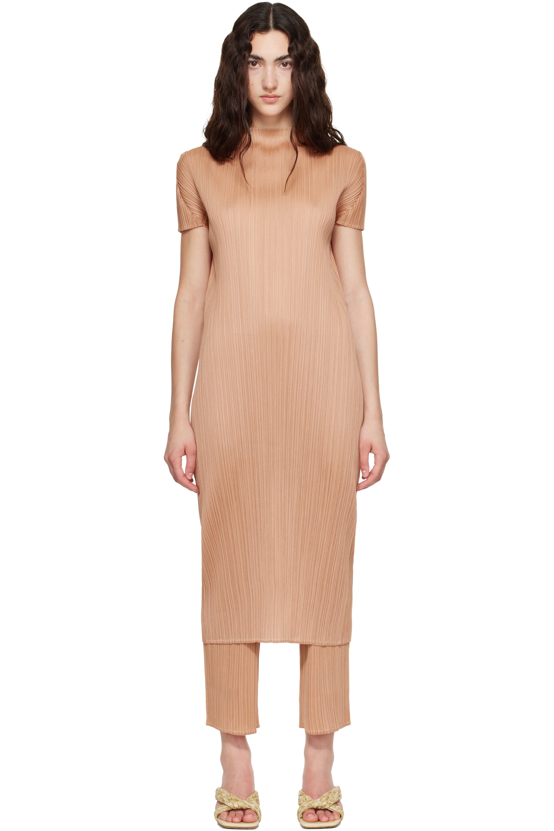 PLEATS PLEASE ISSEY MIYAKE - Pink Monthly Colors June Midi Dress