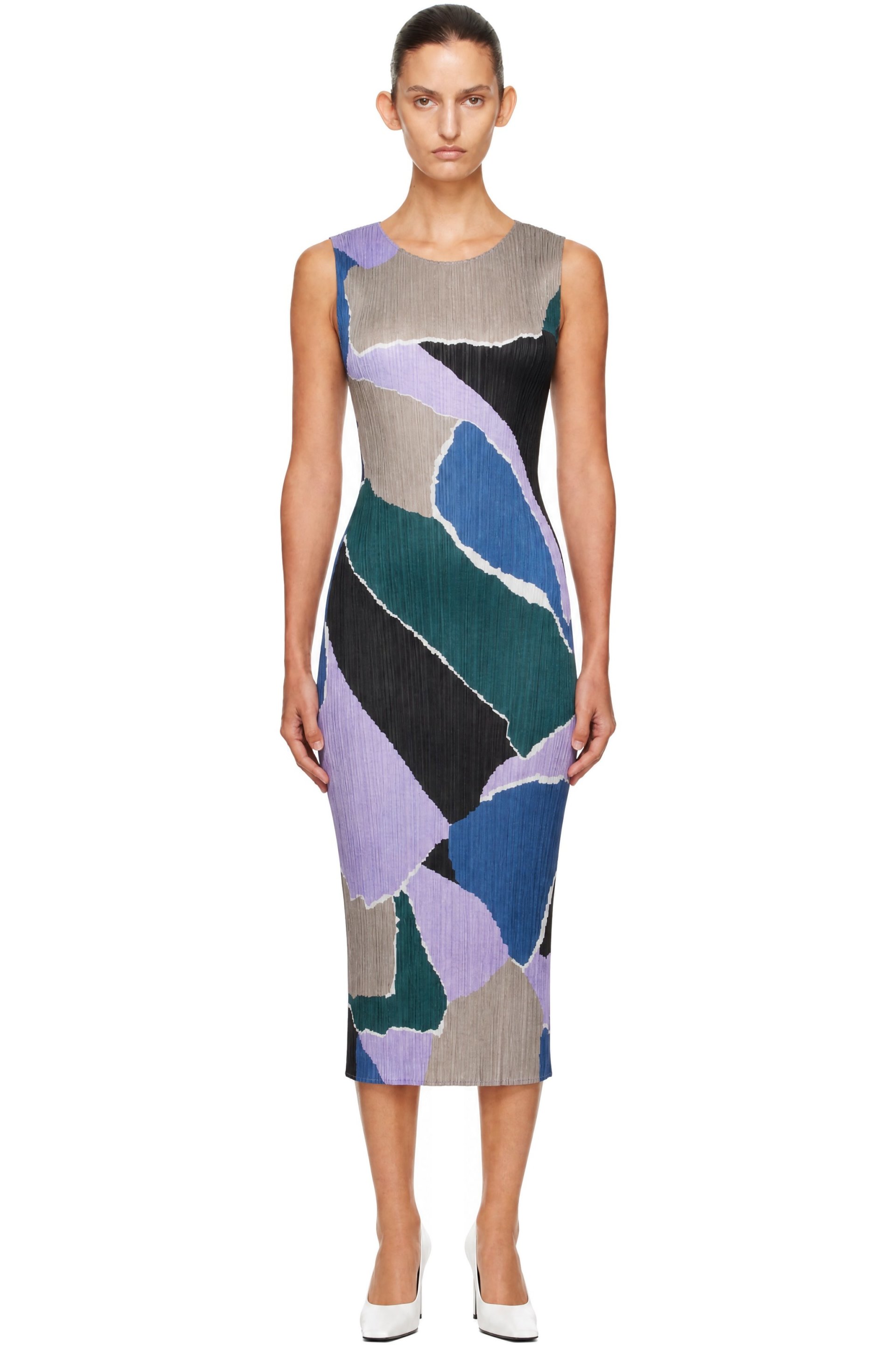 PLEATS PLEASE ISSEY MIYAKE - Purple 'Surprise!' Midi Dress