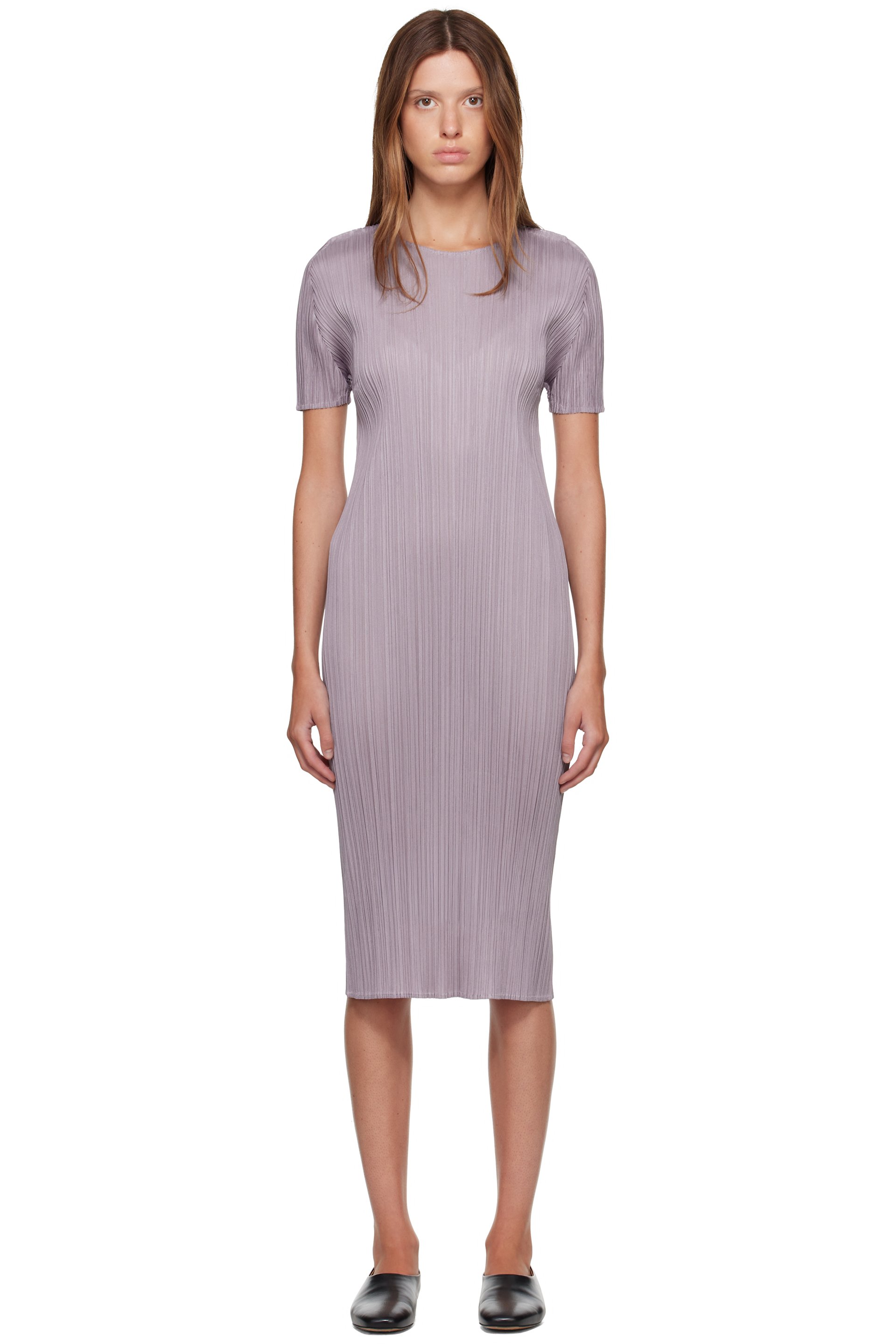 PLEATS PLEASE ISSEY MIYAKE - Purple Monthly Colors August Midi Dress