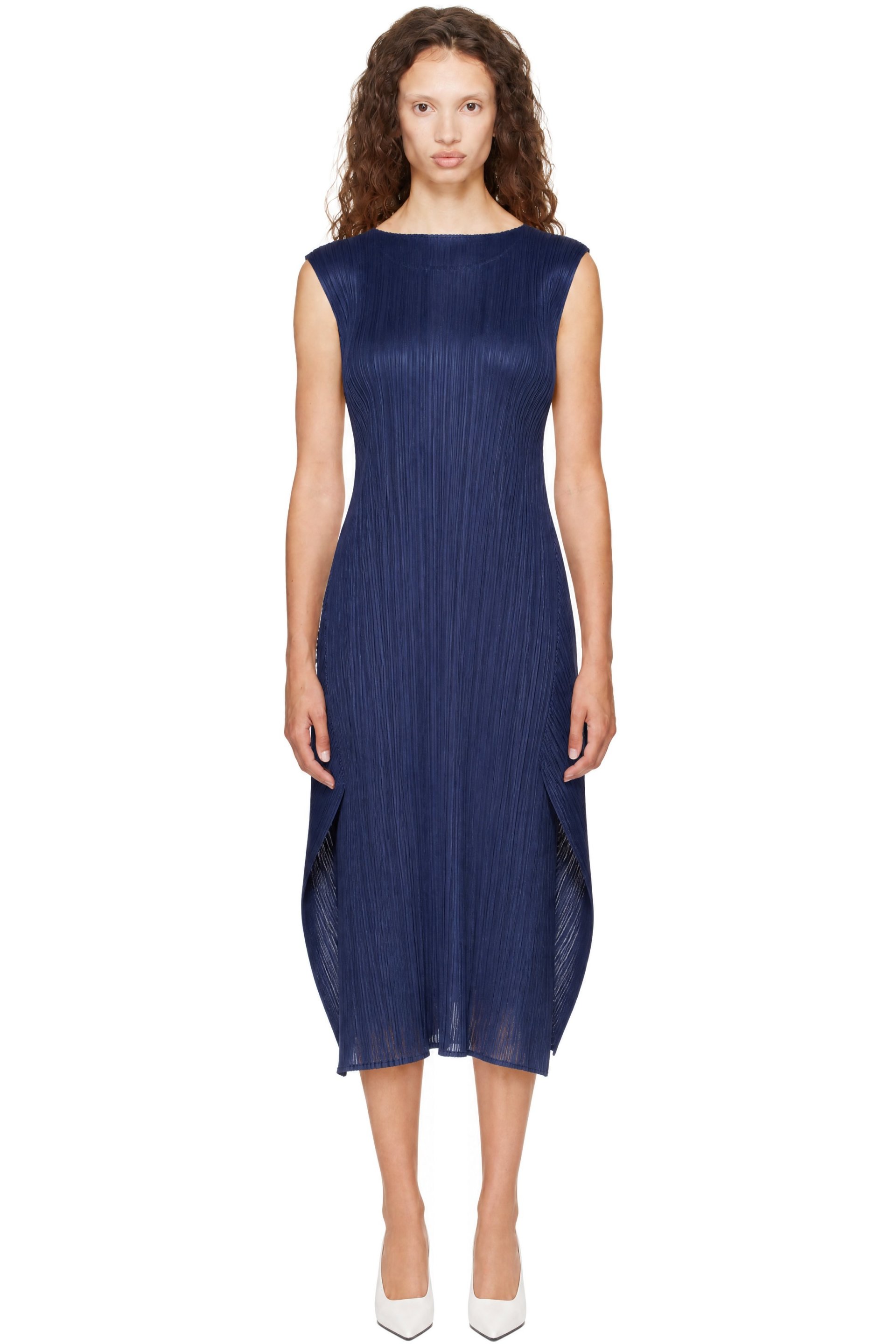 PLEATS PLEASE ISSEY MIYAKE - Blue Monthly Colors September Midi Dress