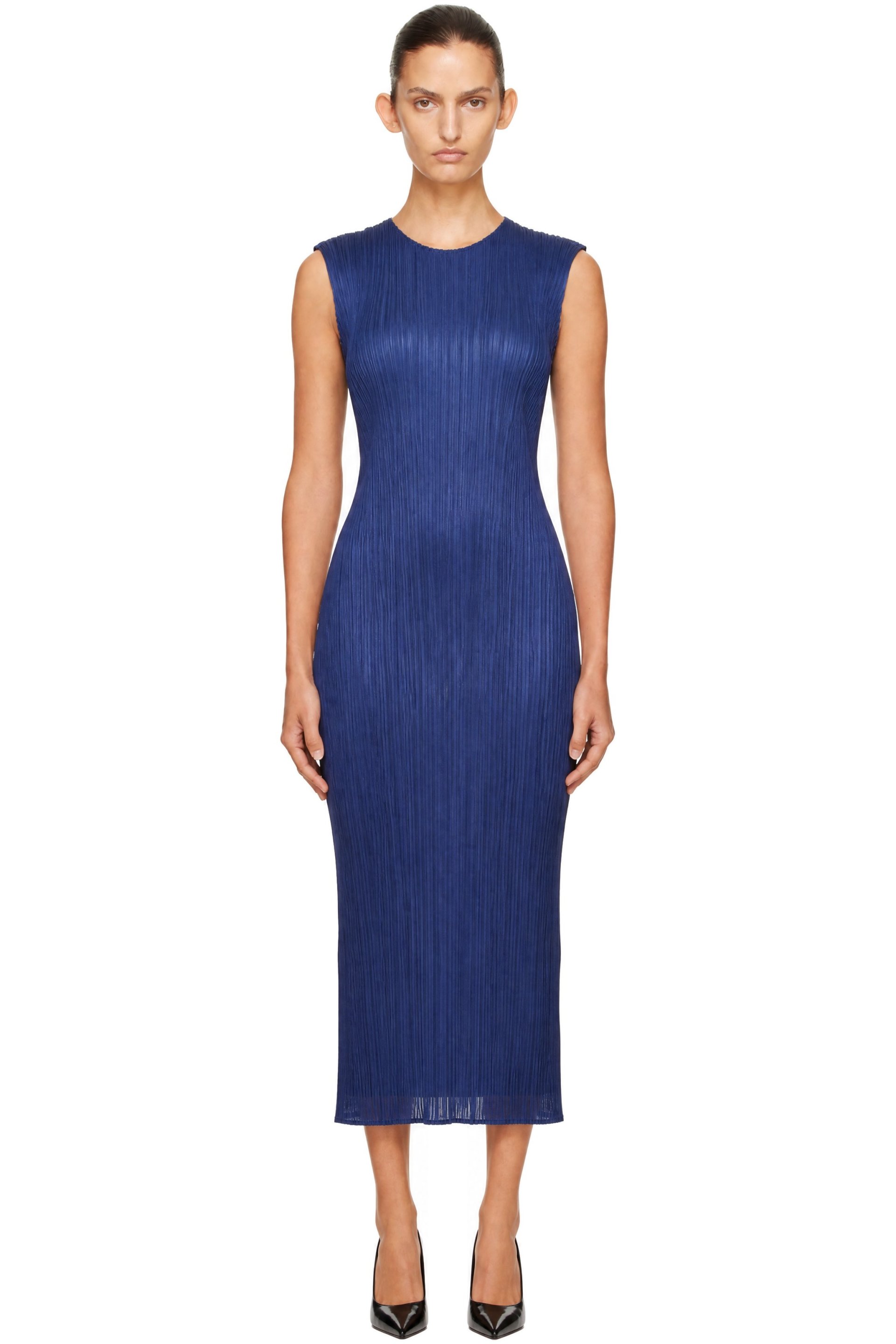 PLEATS PLEASE ISSEY MIYAKE - Blue Monthly Colors September Midi Dress