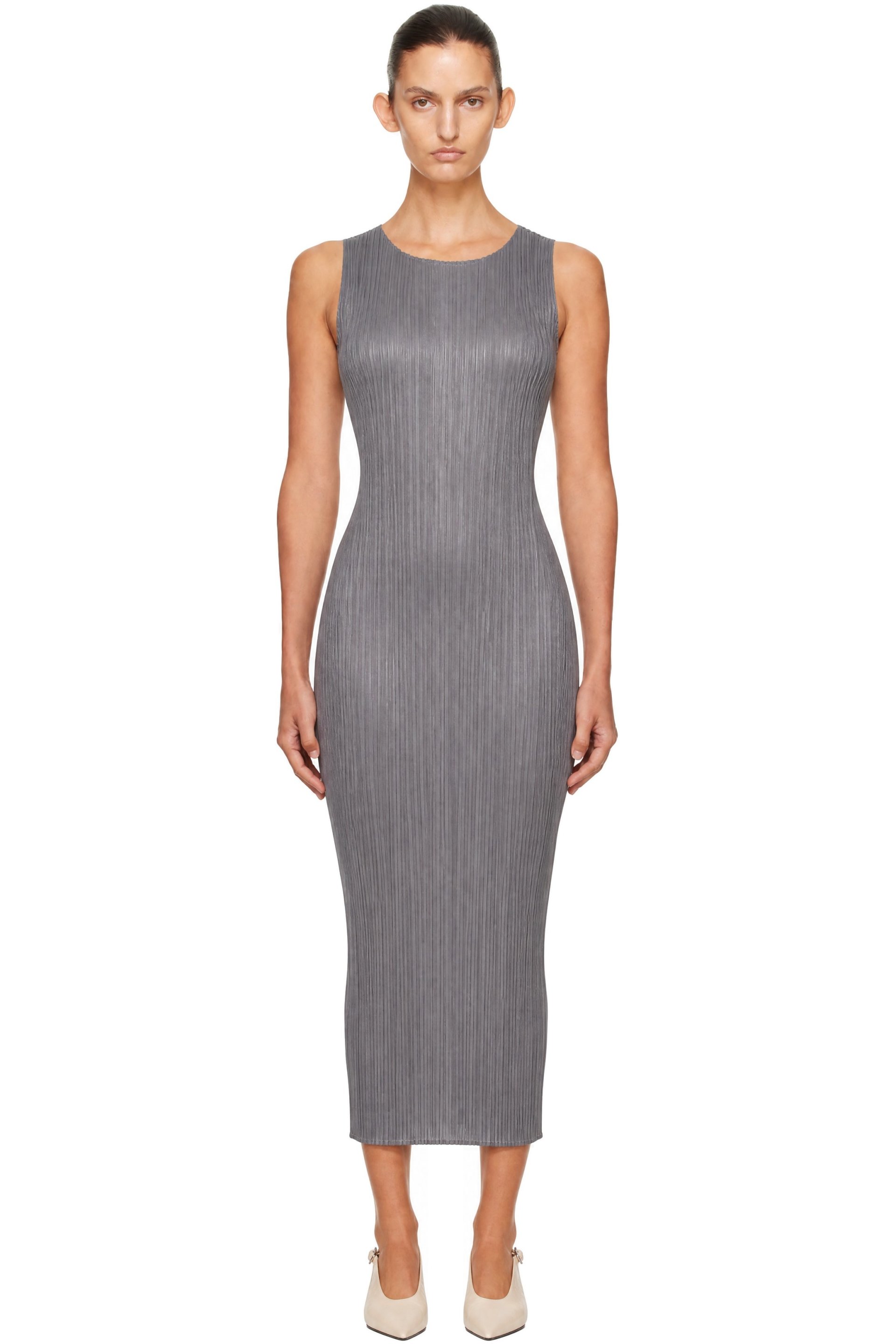 PLEATS PLEASE ISSEY MIYAKE - Gray Basics Maxi Dress