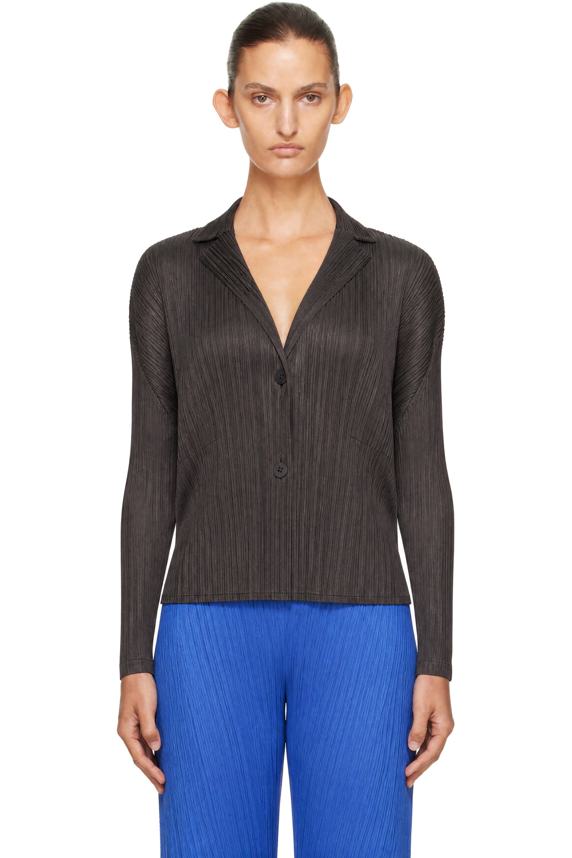 PLEATS PLEASE ISSEY MIYAKE - Gray Pleats Jacket Blazer