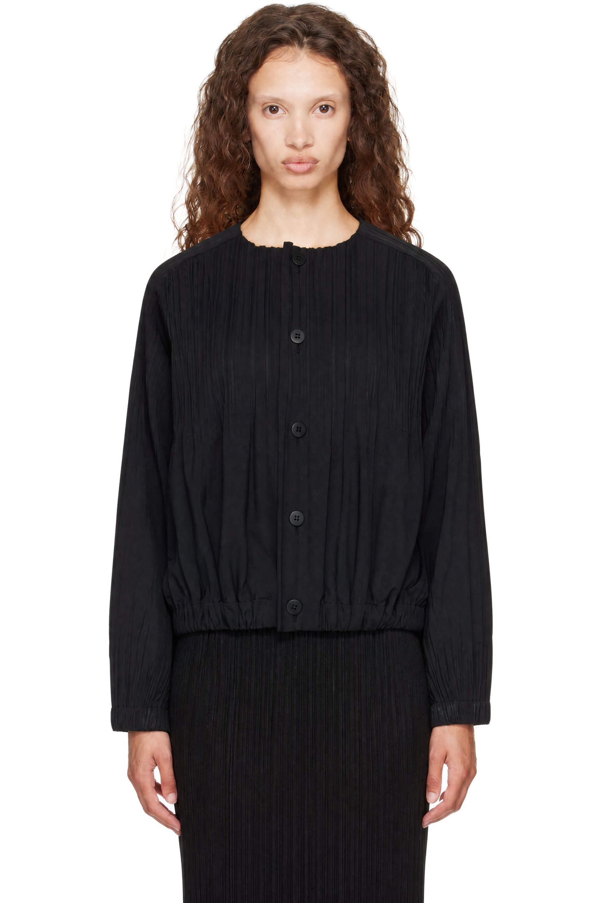 PLEATS PLEASE ISSEY MIYAKE - Black Smooth Jacket