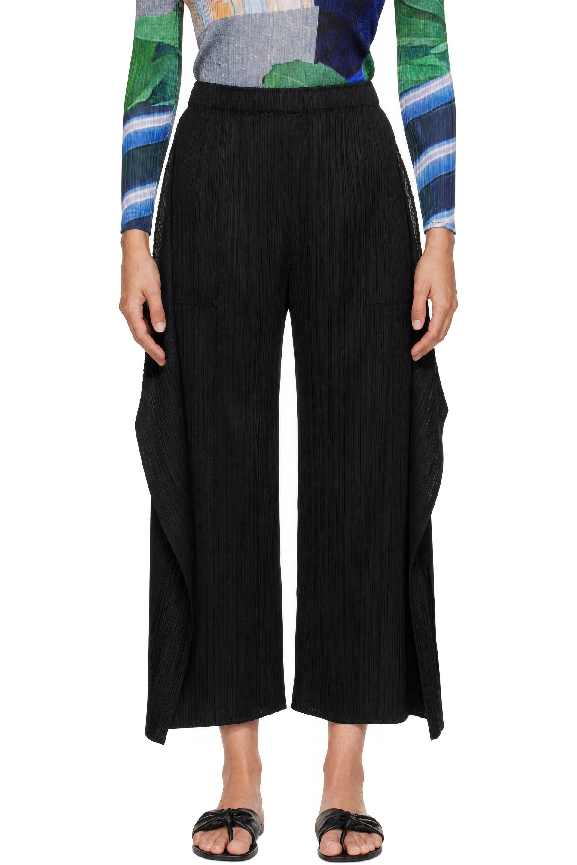 PLEATS PLEASE ISSEY MIYAKE - Black Monthly Colors September Trousers