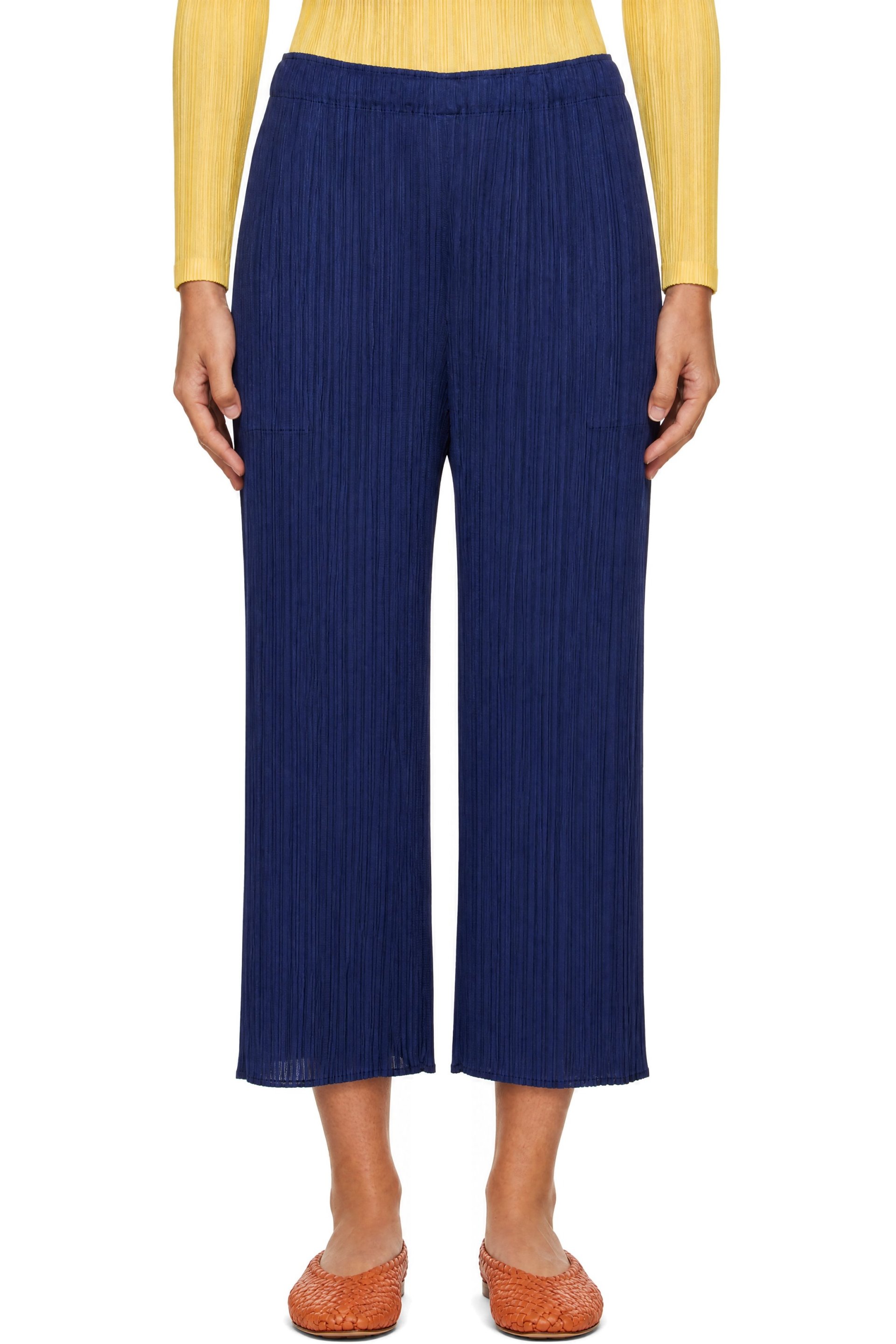 PLEATS PLEASE ISSEY MIYAKE - Navy Monthly Colors September Trousers