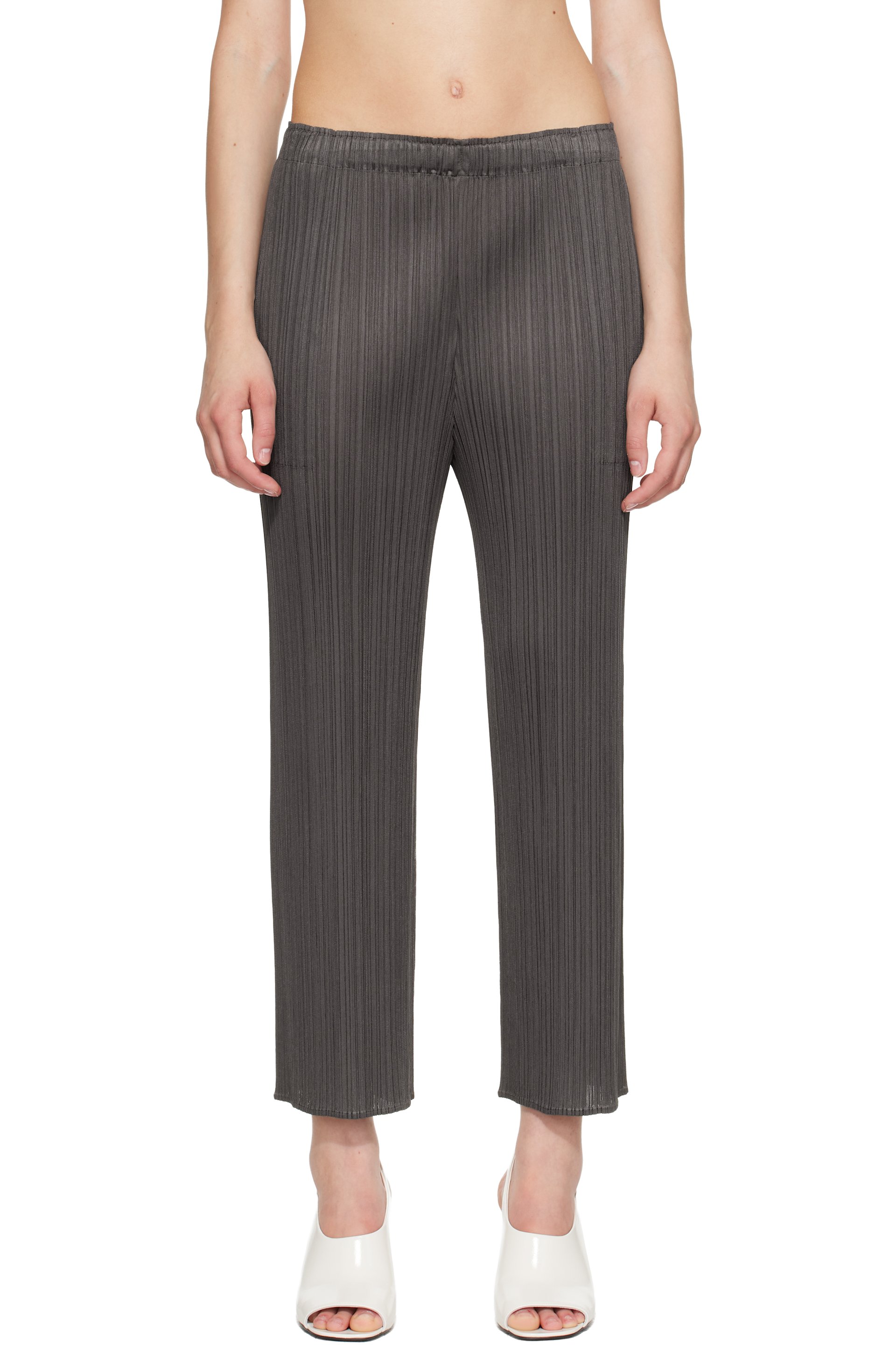PLEATS PLEASE ISSEY MIYAKE - Gray Monthly Colors June Trousers