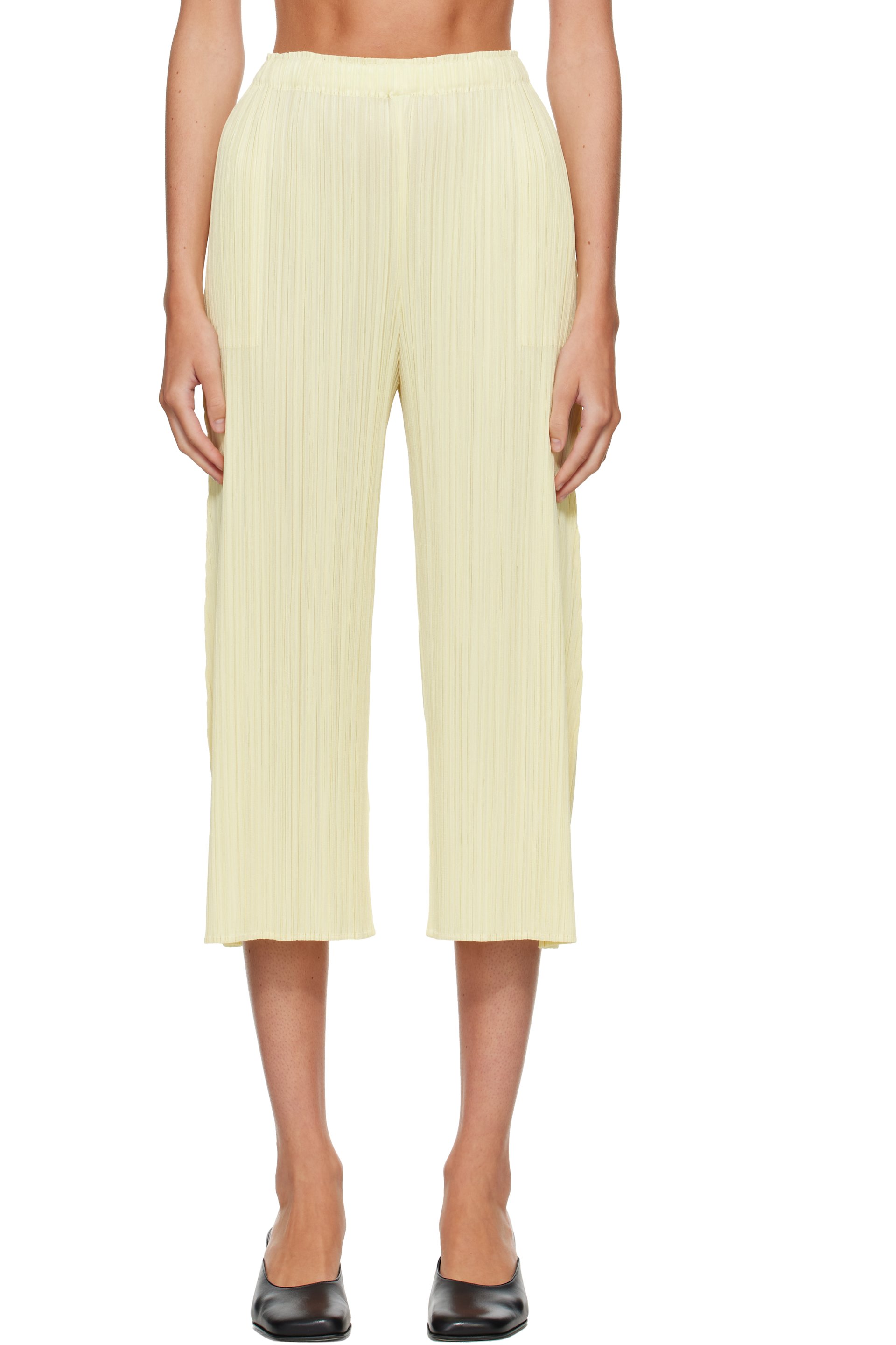 PLEATS PLEASE ISSEY MIYAKE - Yellow Monthly Colors July Trousers