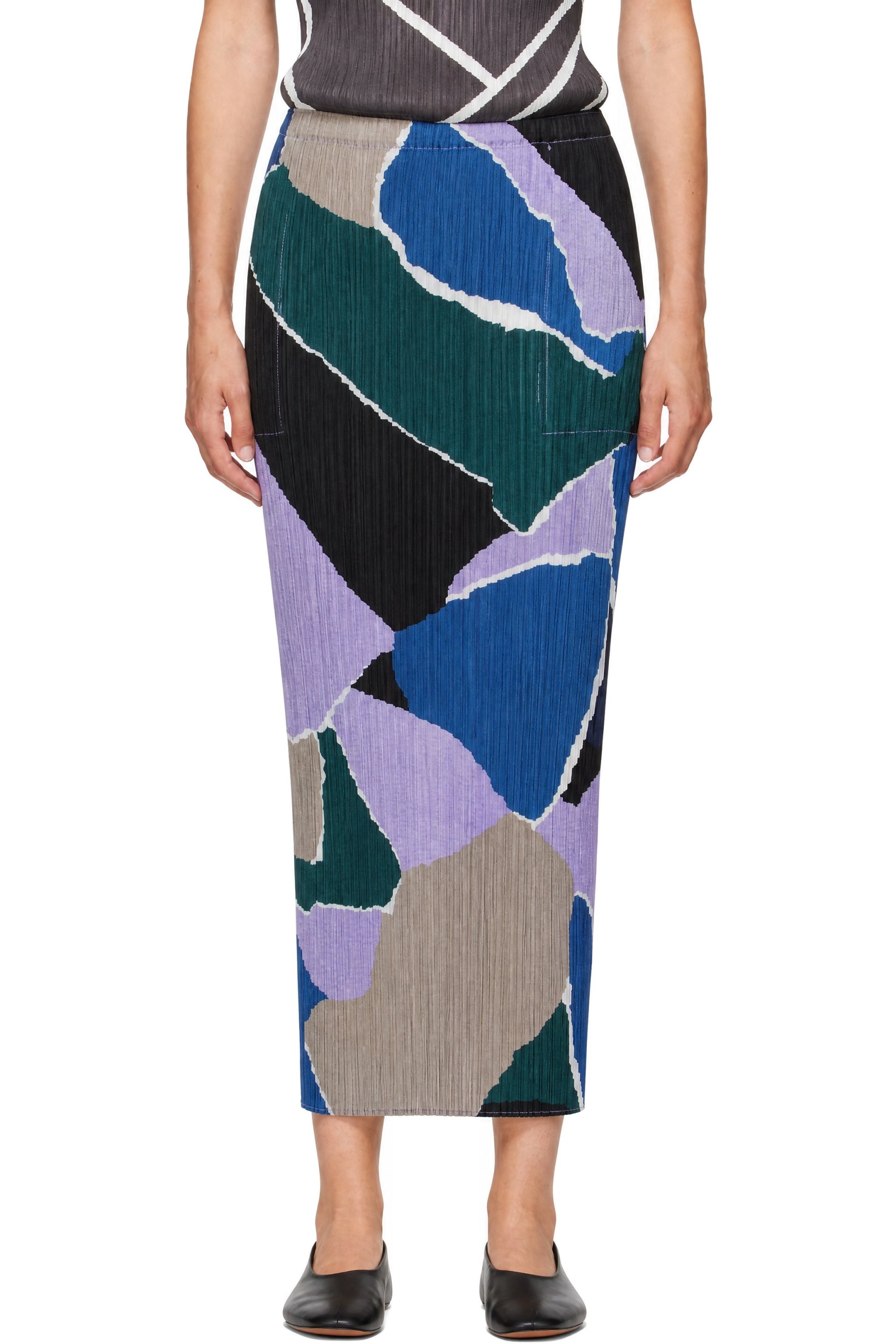 PLEATS PLEASE ISSEY MIYAKE - Multicolor Surprise! Midi Skirt