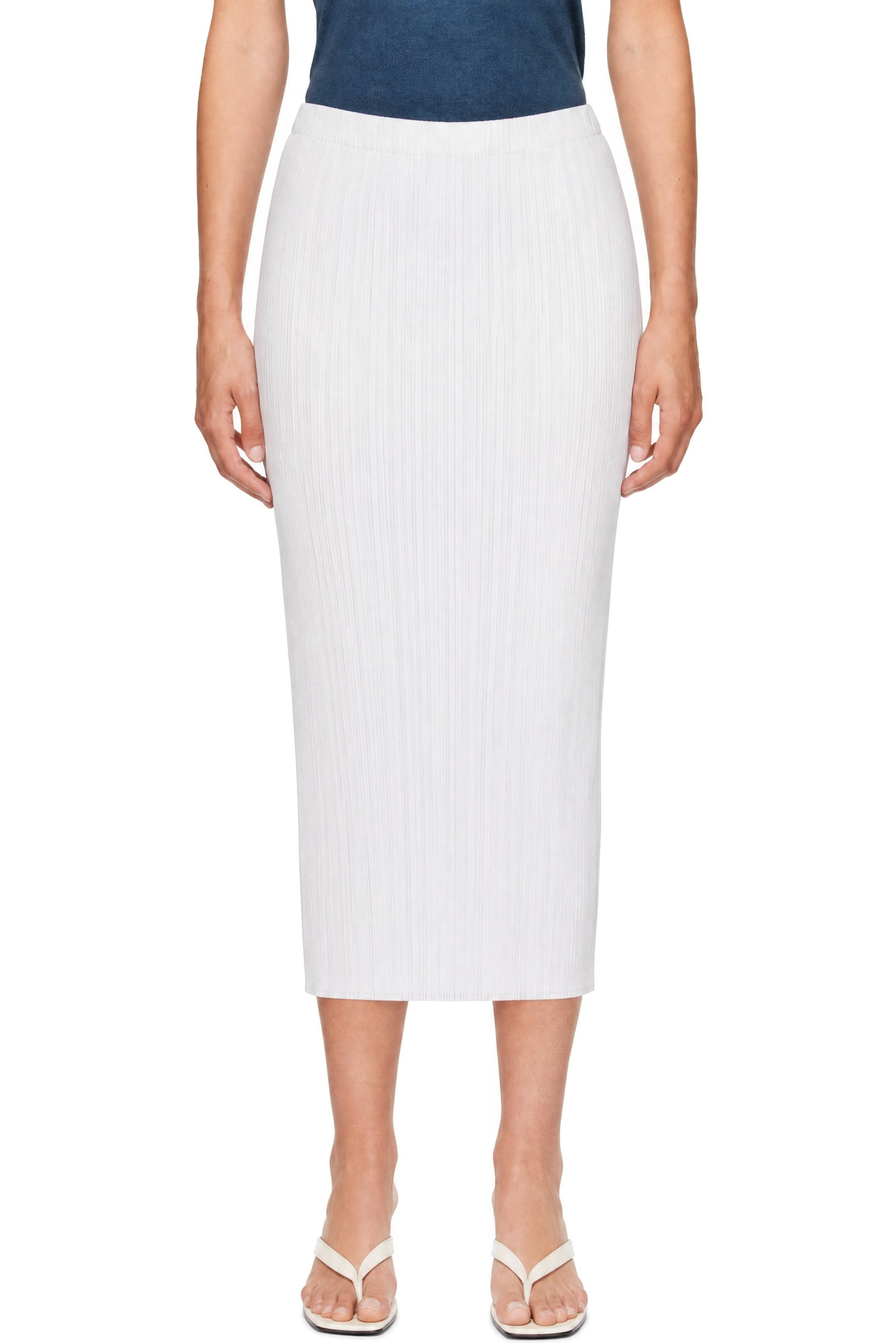 PLEATS PLEASE ISSEY MIYAKE - Gray Basics Midi Skirt