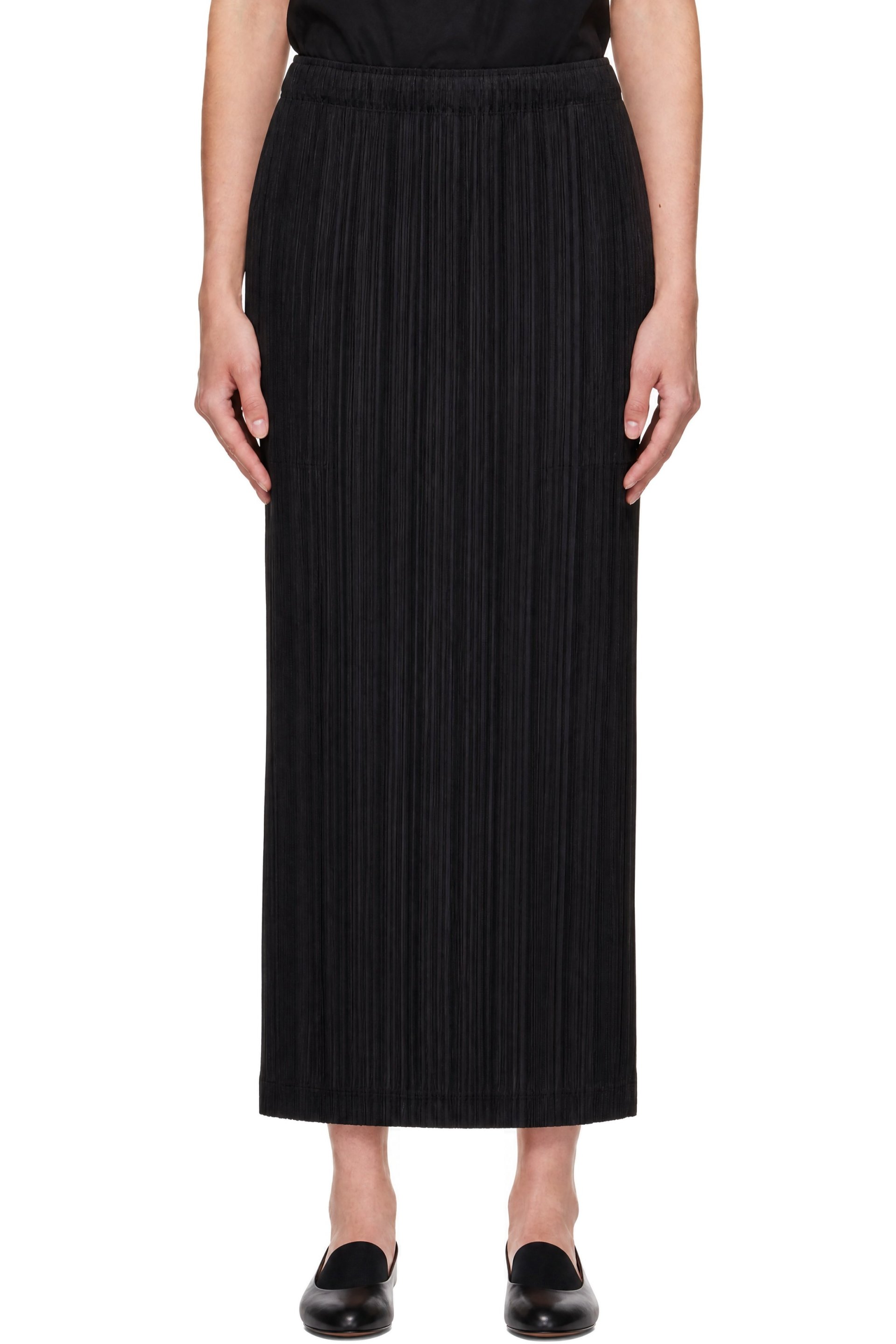PLEATS PLEASE ISSEY MIYAKE - Black Thicker Bottoms Maxi Skirt