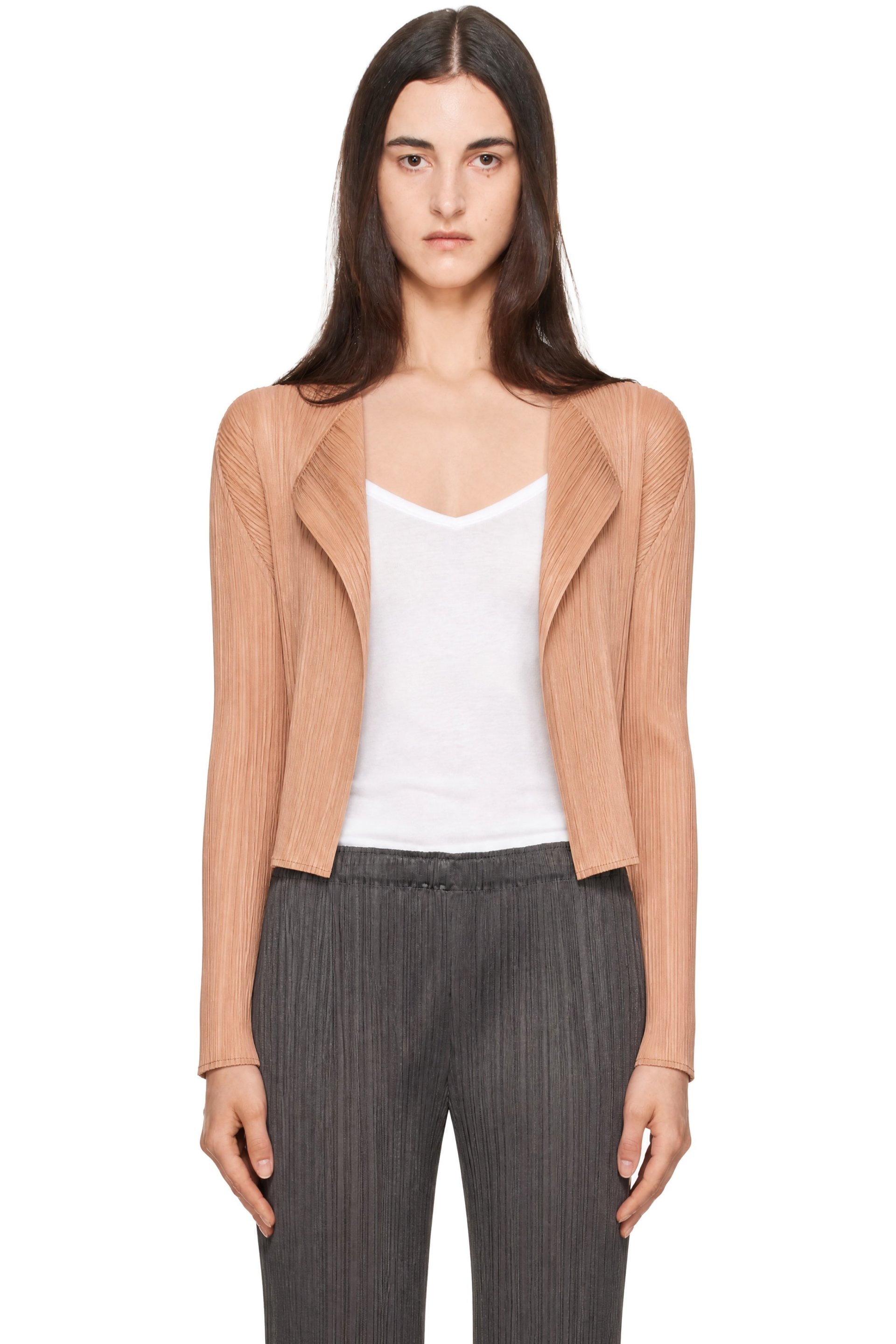 PLEATS PLEASE ISSEY MIYAKE - Beige Monthly Colors June Cardigan