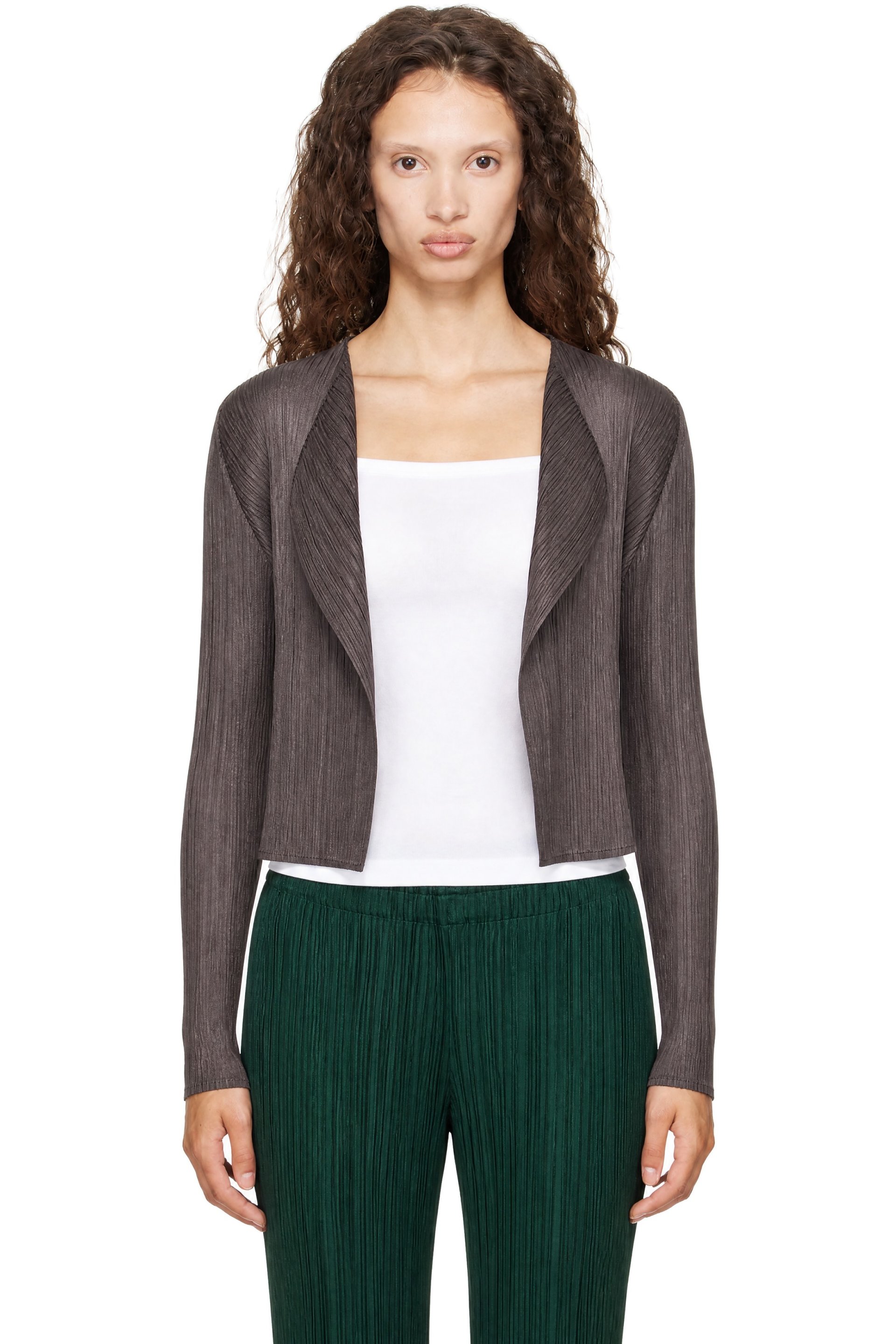 PLEATS PLEASE ISSEY MIYAKE - Gray Monthly Colors June Cardigan