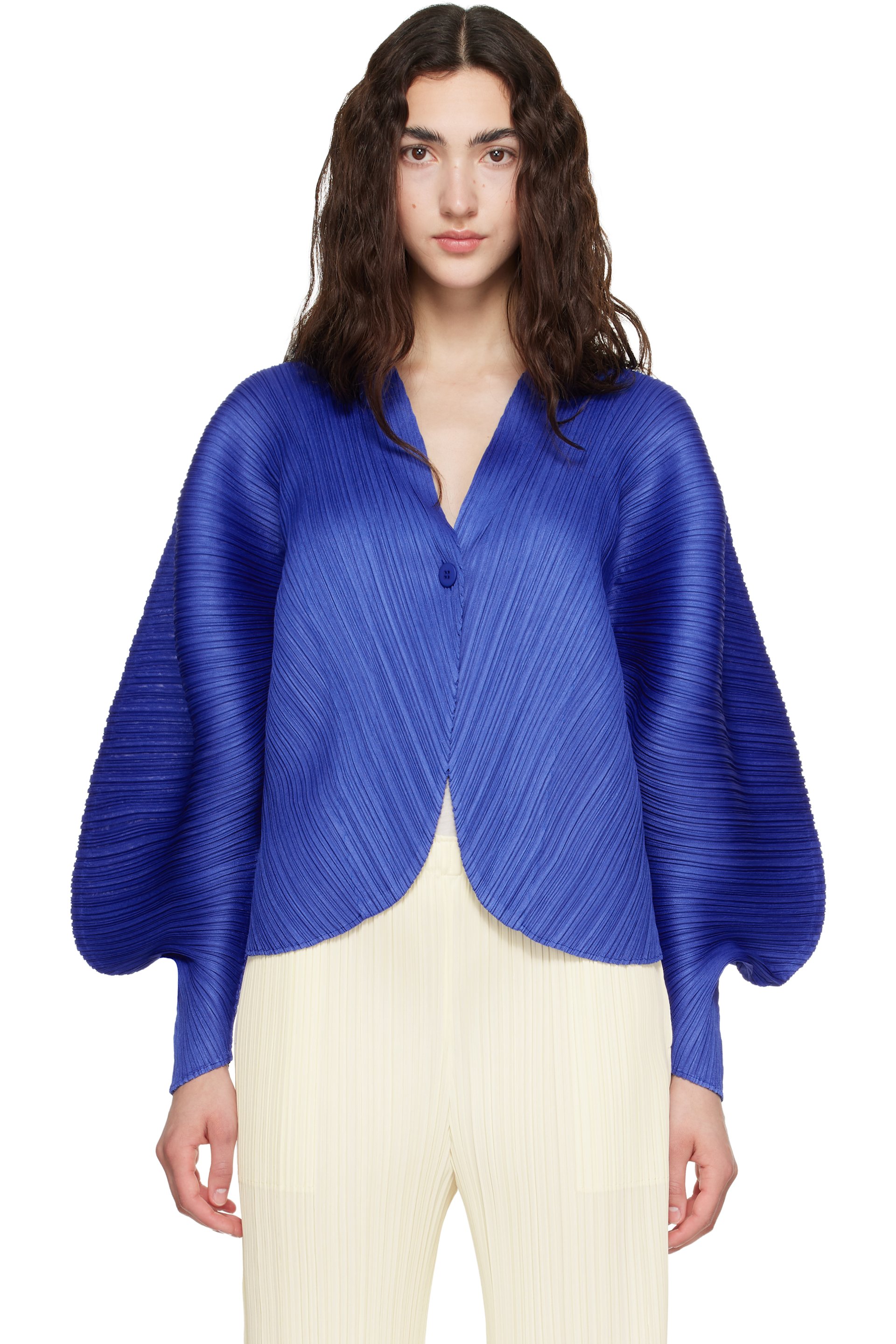 PLEATS PLEASE ISSEY MIYAKE - Blue Coast Cardigan