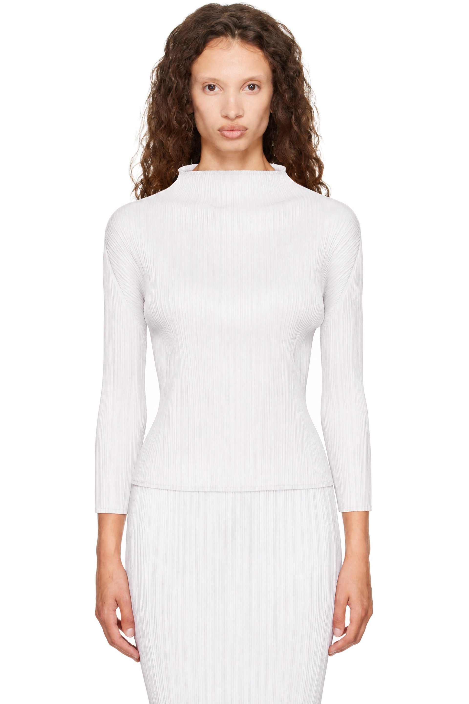 PLEATS PLEASE ISSEY MIYAKE - Gray Basics Turtleneck Top