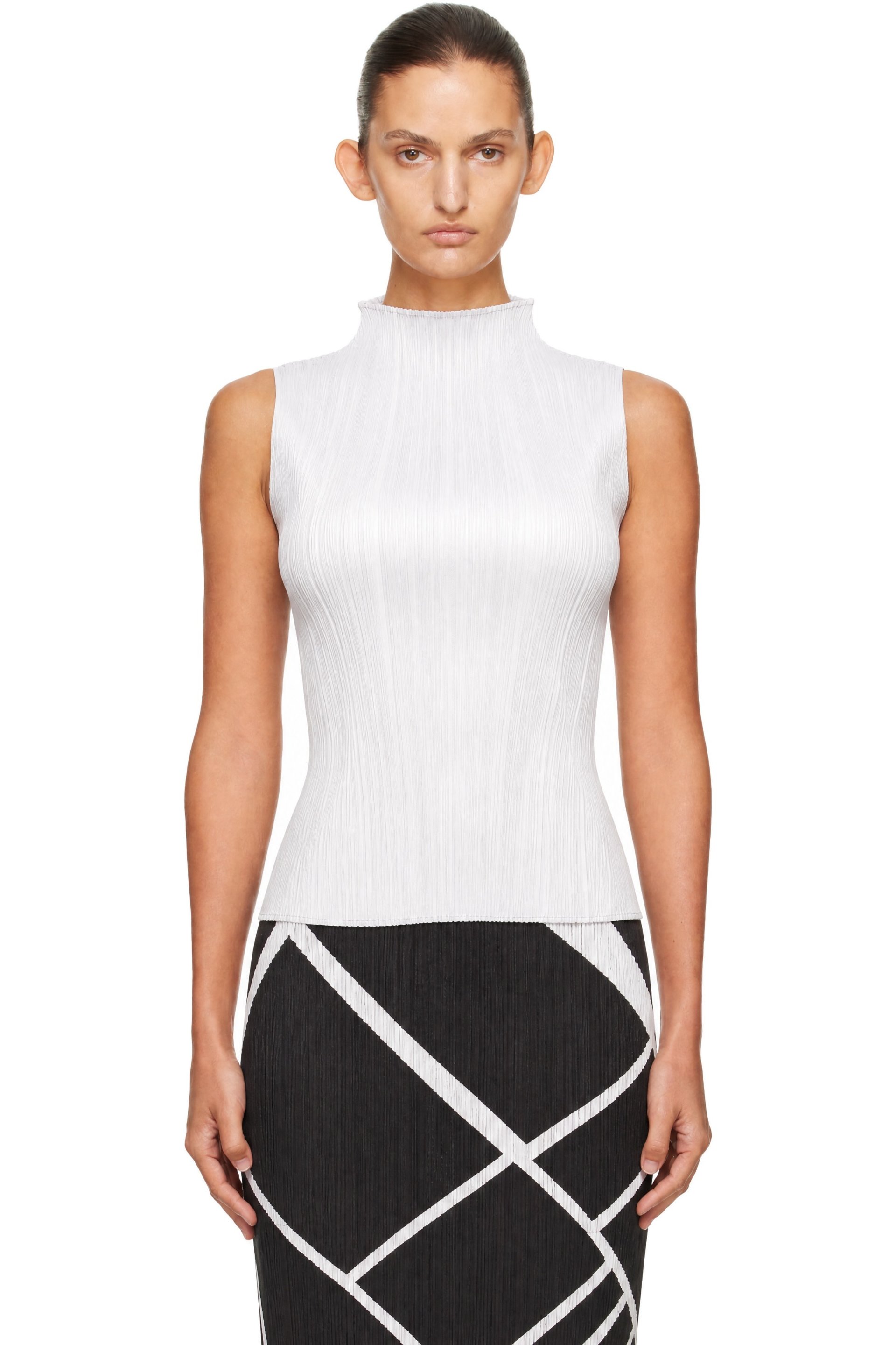 PLEATS PLEASE ISSEY MIYAKE - Gray Basics Turtleneck Top