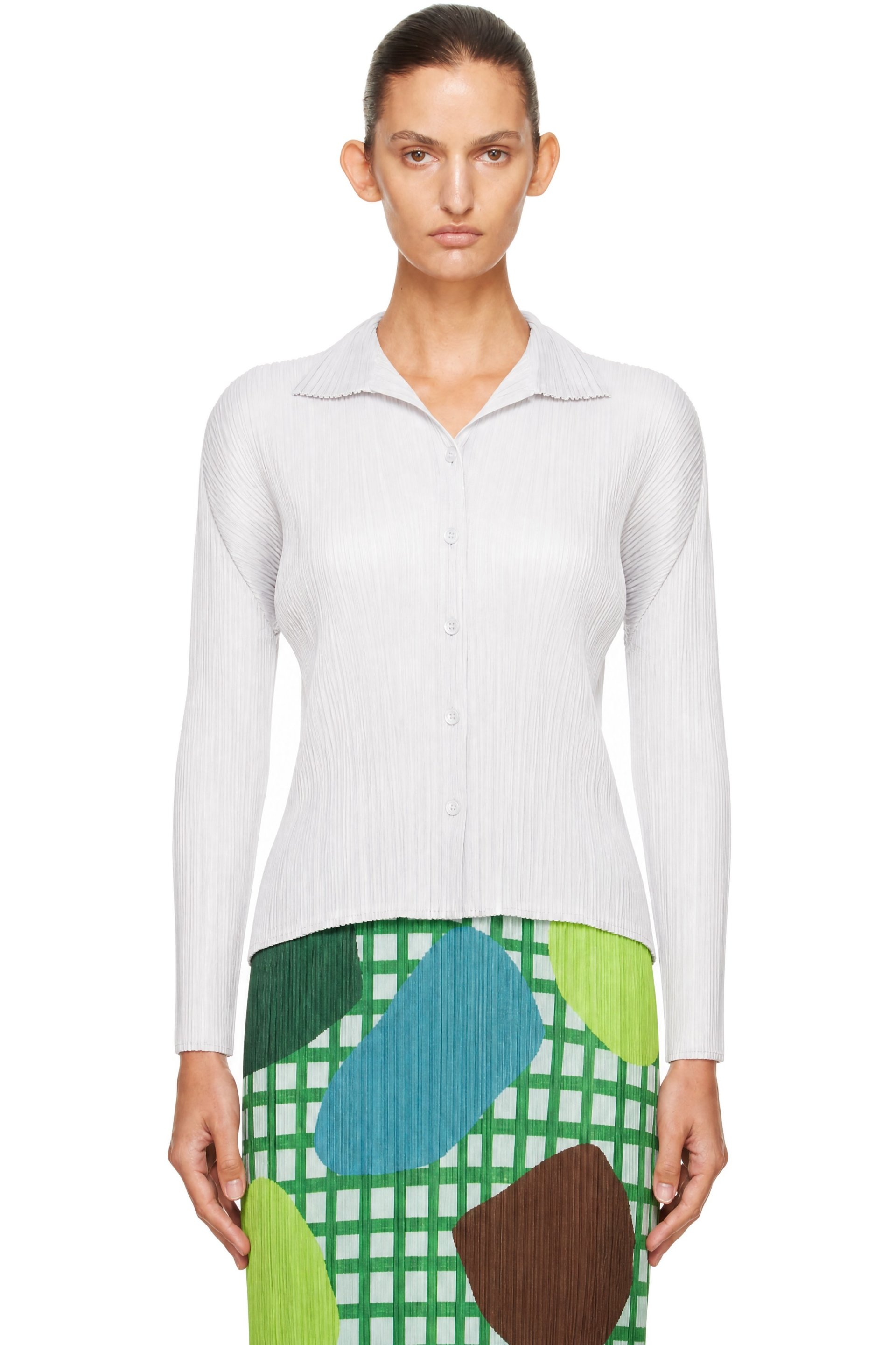 PLEATS PLEASE ISSEY MIYAKE - Gray Basics Shirt