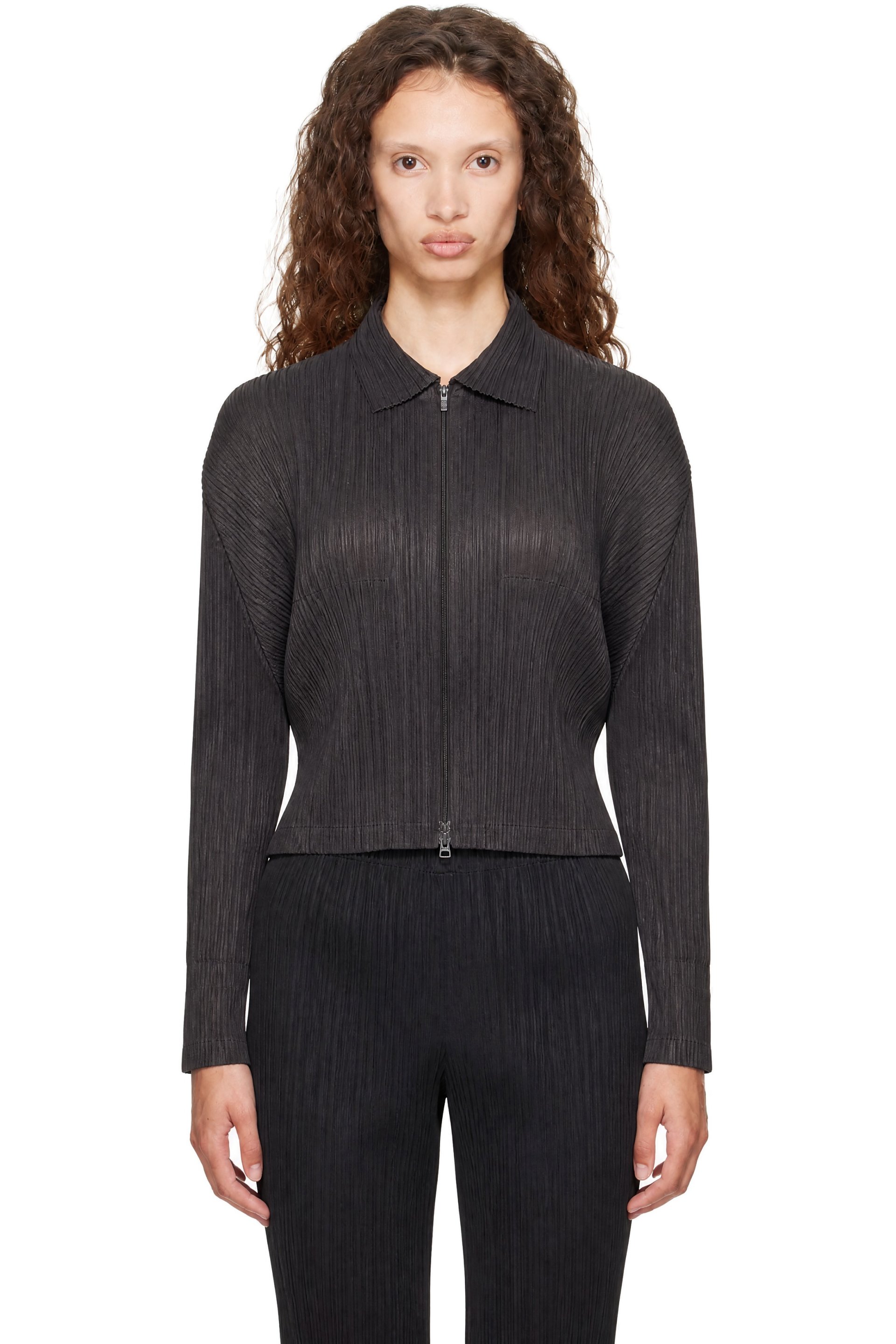 PLEATS PLEASE ISSEY MIYAKE - Gray Monthly Colors August Cardigan