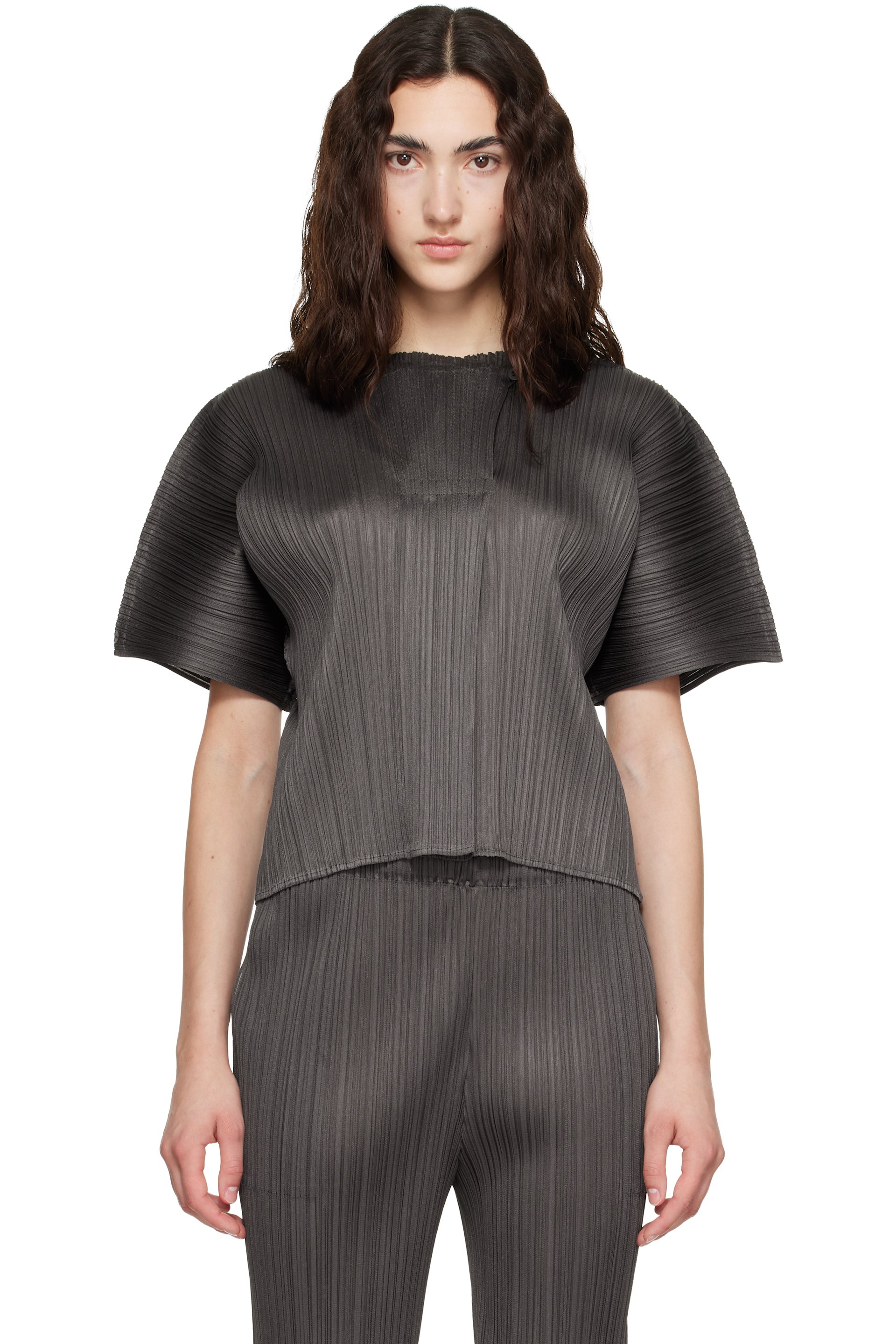PLEATS PLEASE ISSEY MIYAKE - Gray Monthly Colors June Top