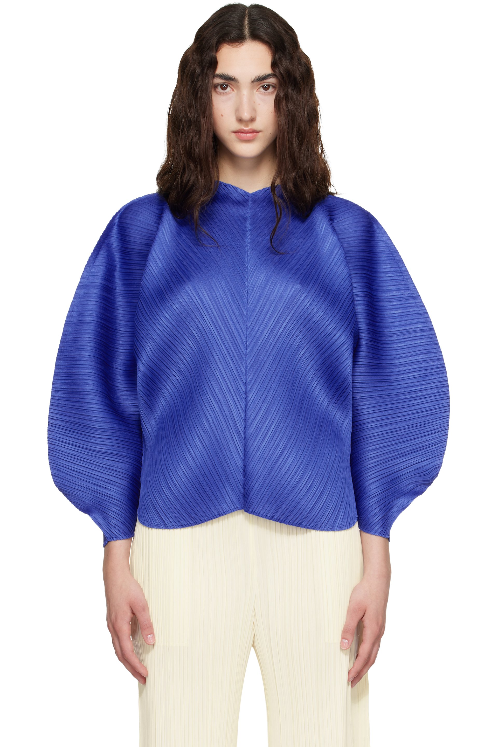 PLEATS PLEASE ISSEY MIYAKE - Blue Coast Blouse