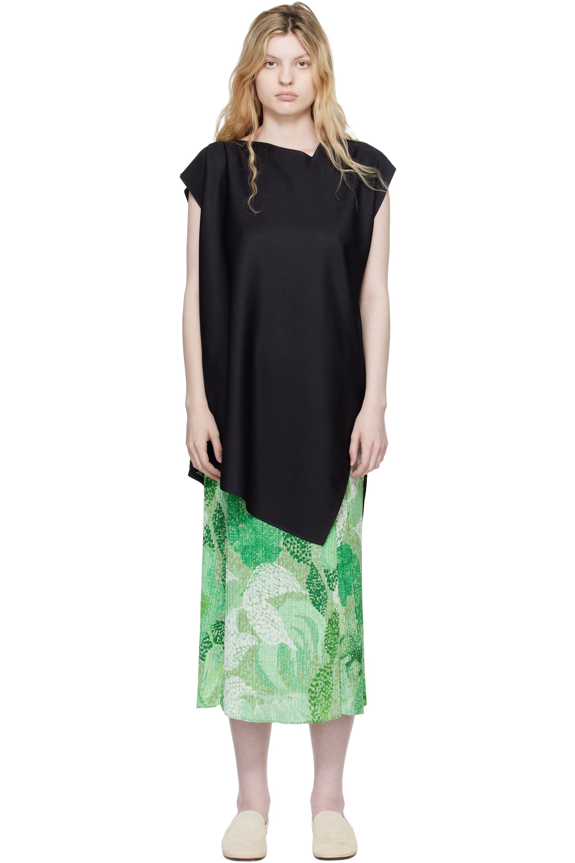 PLEATS PLEASE ISSEY MIYAKE - Haut Sea Glass noir - A-POC