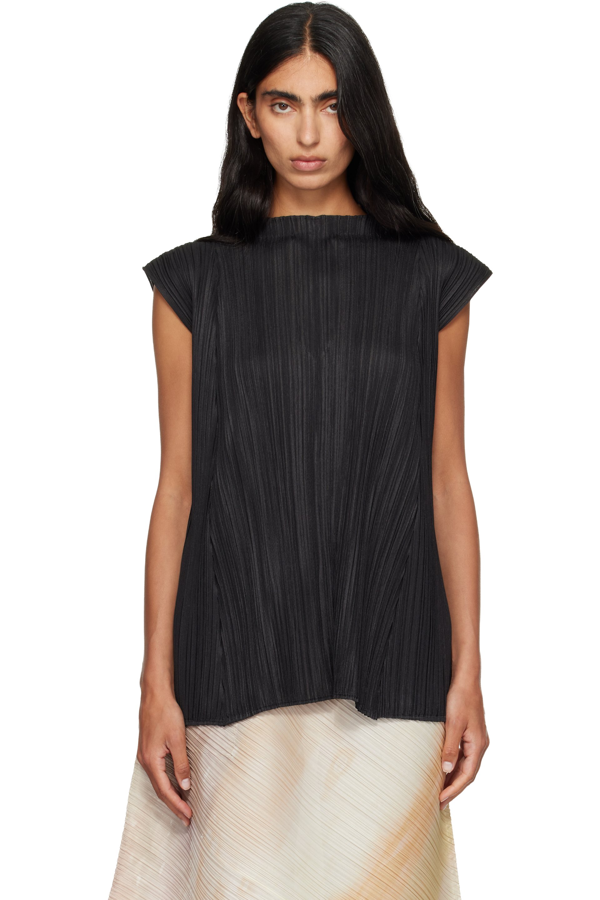 PLEATS PLEASE ISSEY MIYAKE - Black Mellow Pleats Top