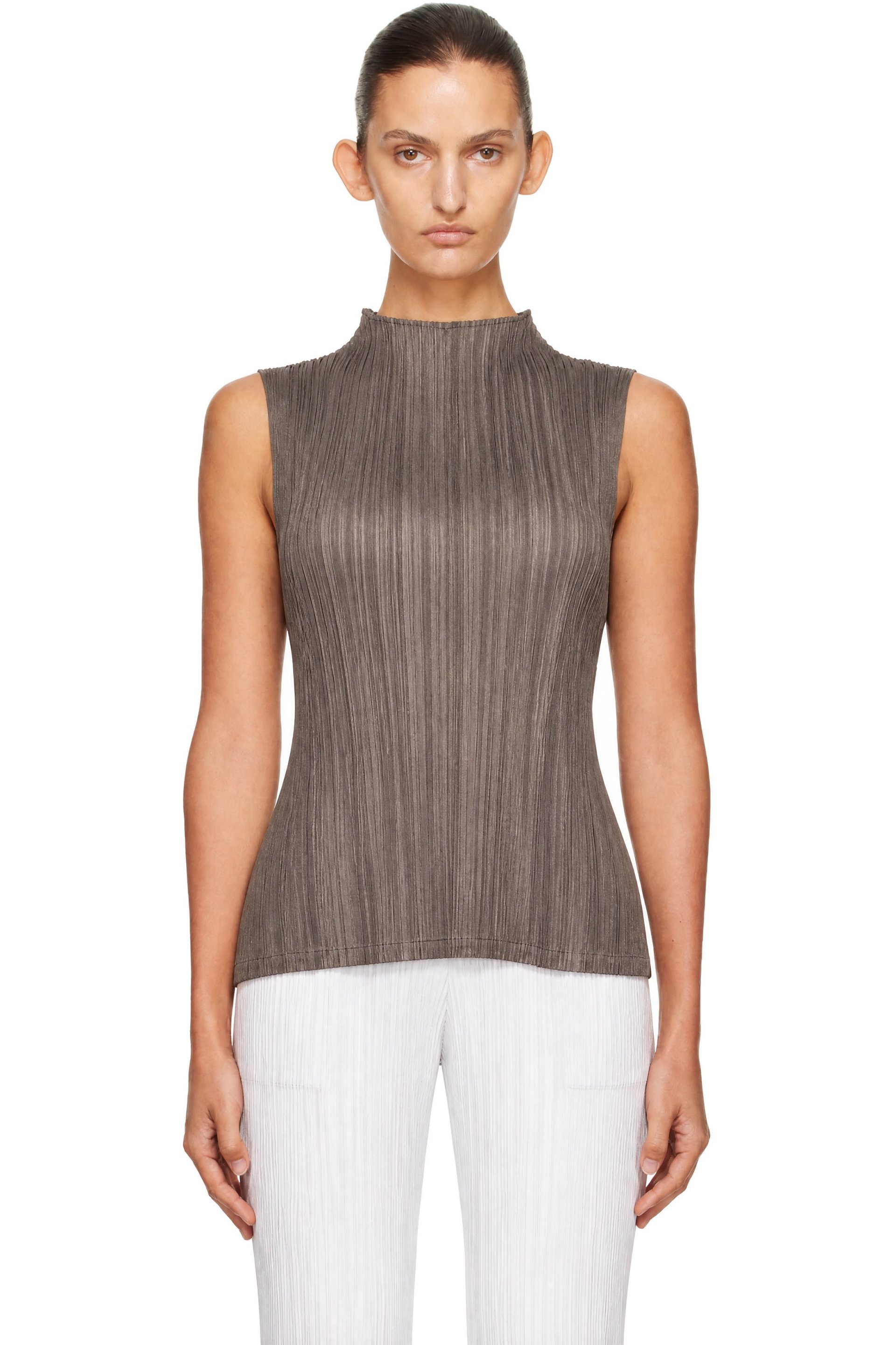 PLEATS PLEASE ISSEY MIYAKE - Gray Mellow Pleats Top