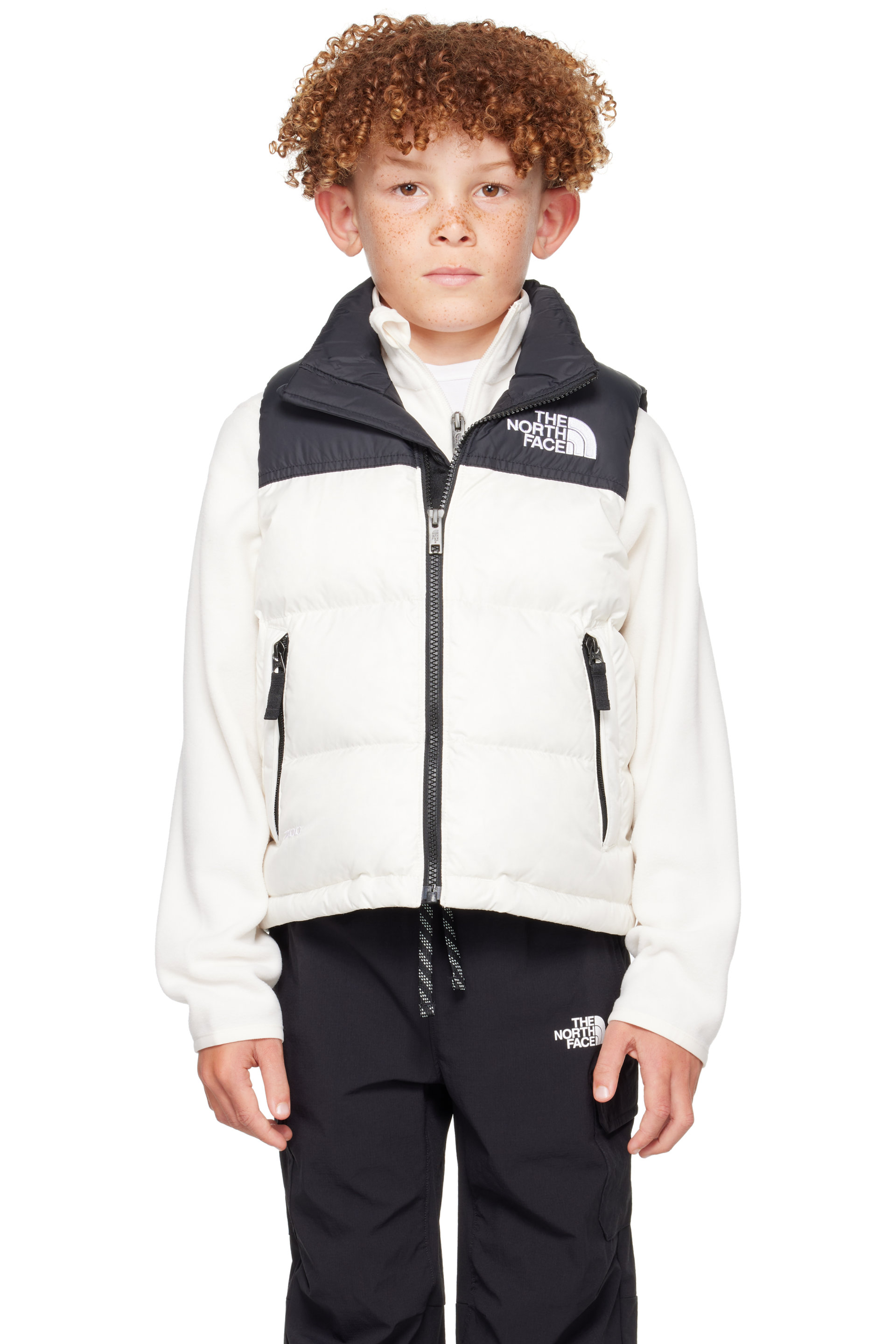 The North Face Kids - Big Kids White 1996 Retro Nuptse Vest