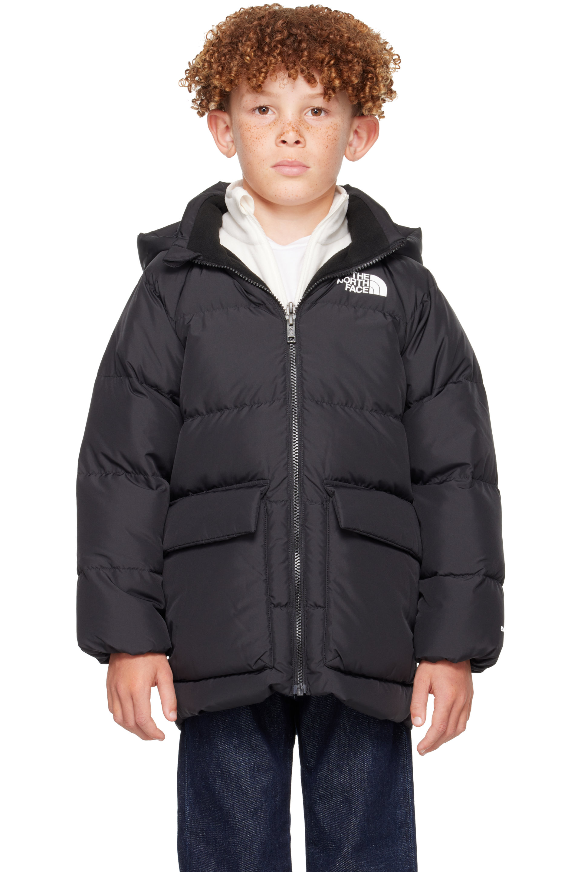 The North Face Kids - Big Kids Black North Fleece-Lined Short Parka Down Jacket