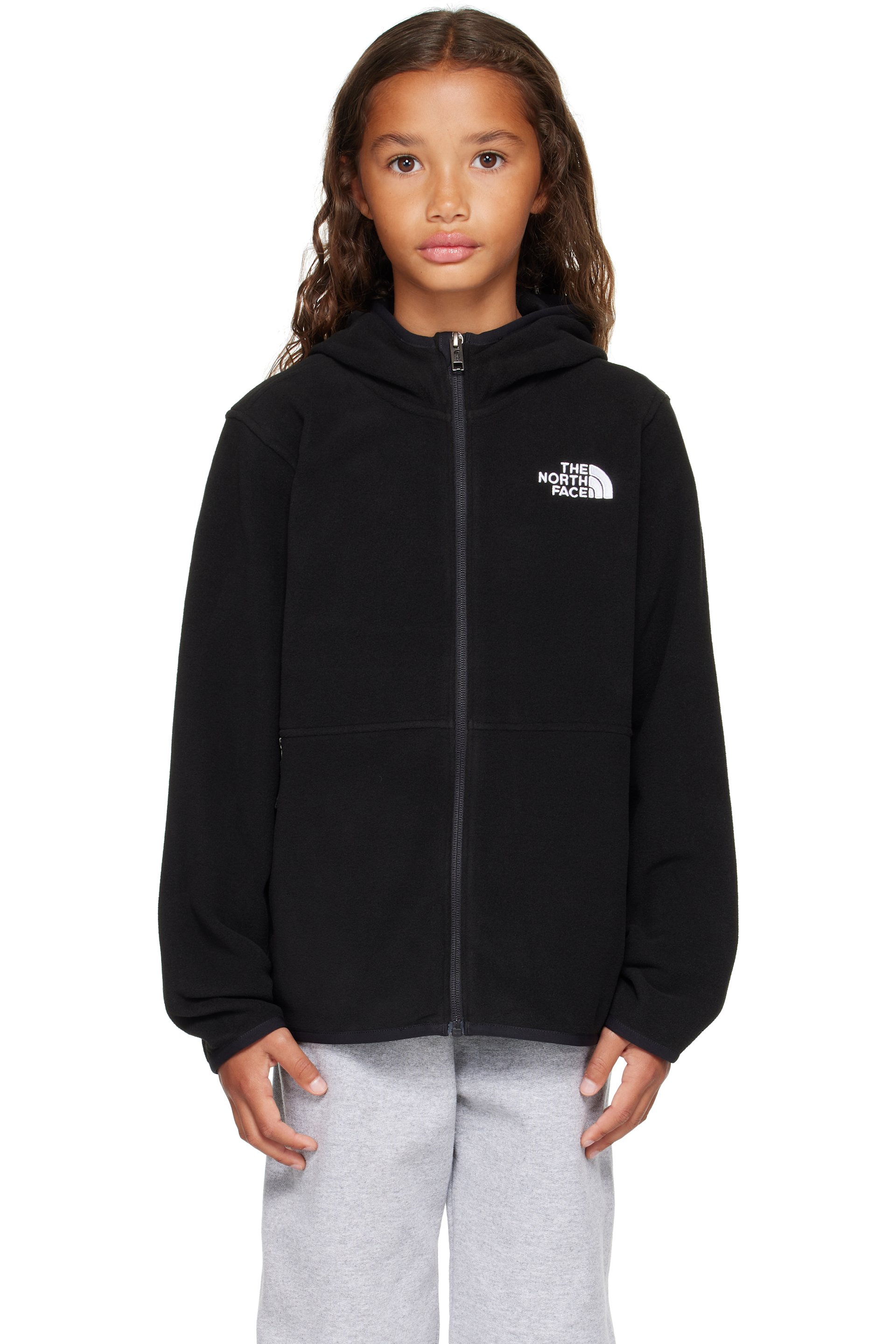 The North Face Kids - Jeune | Pull à capuche Glacier noir à glissière