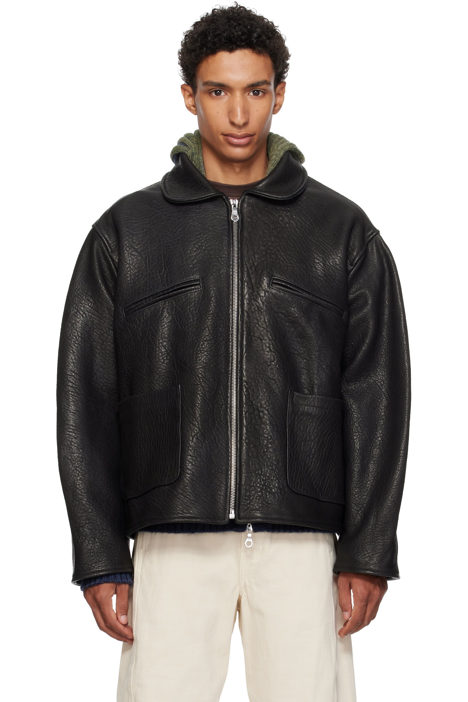 Cawley - Black Flying Leather Jacket