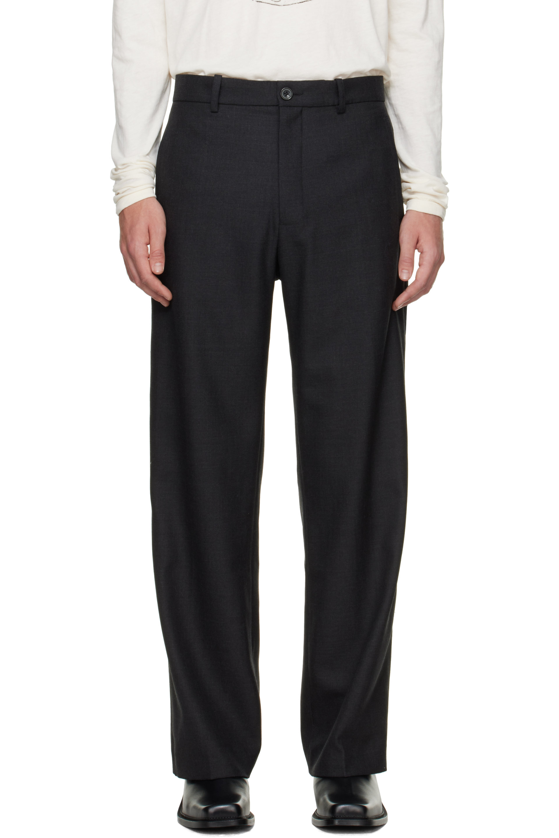 BLUEMARBLE - Pantalon façon costume décontracté gris