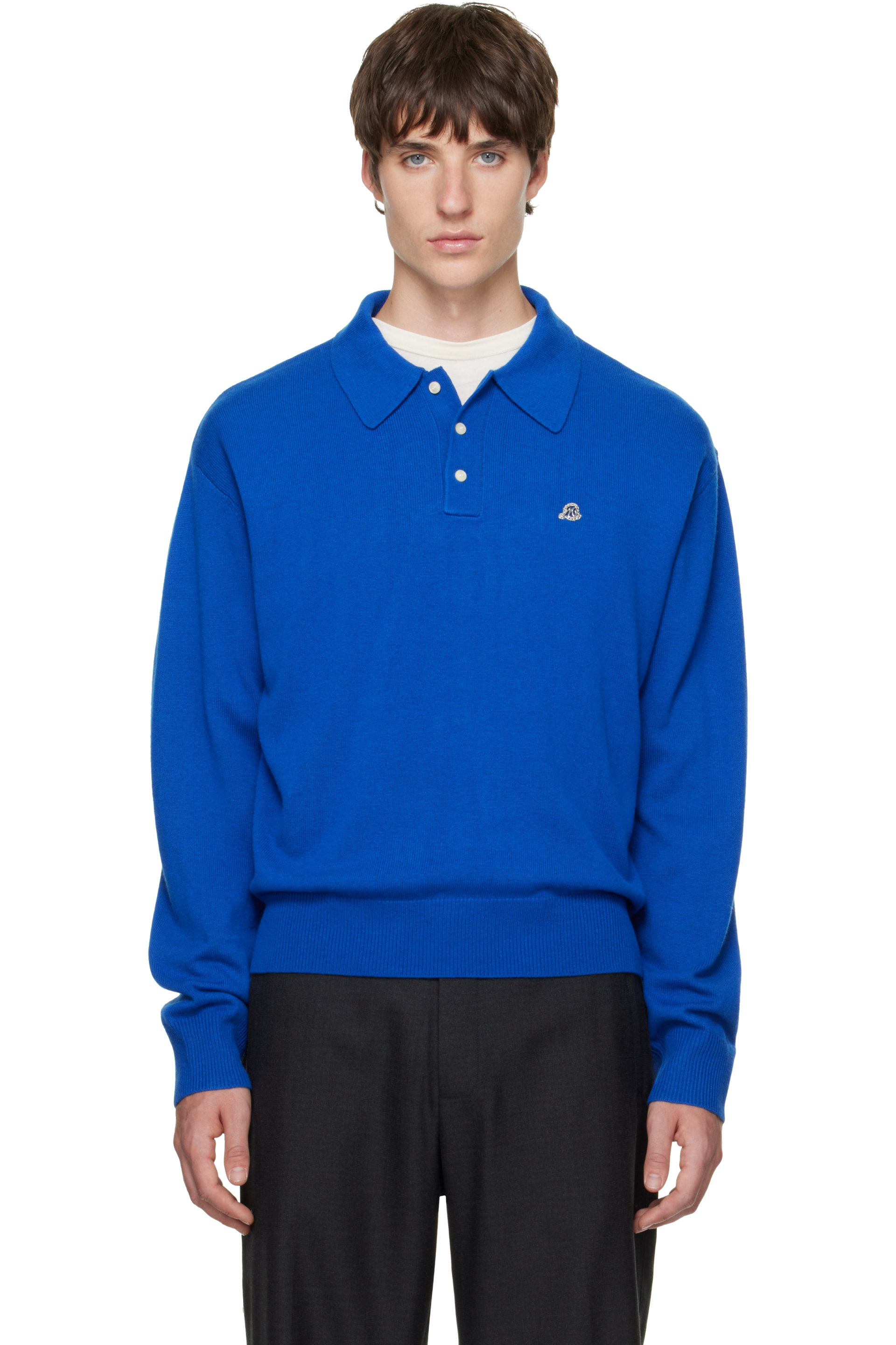 BLUEMARBLE - Polo bleu en tricot