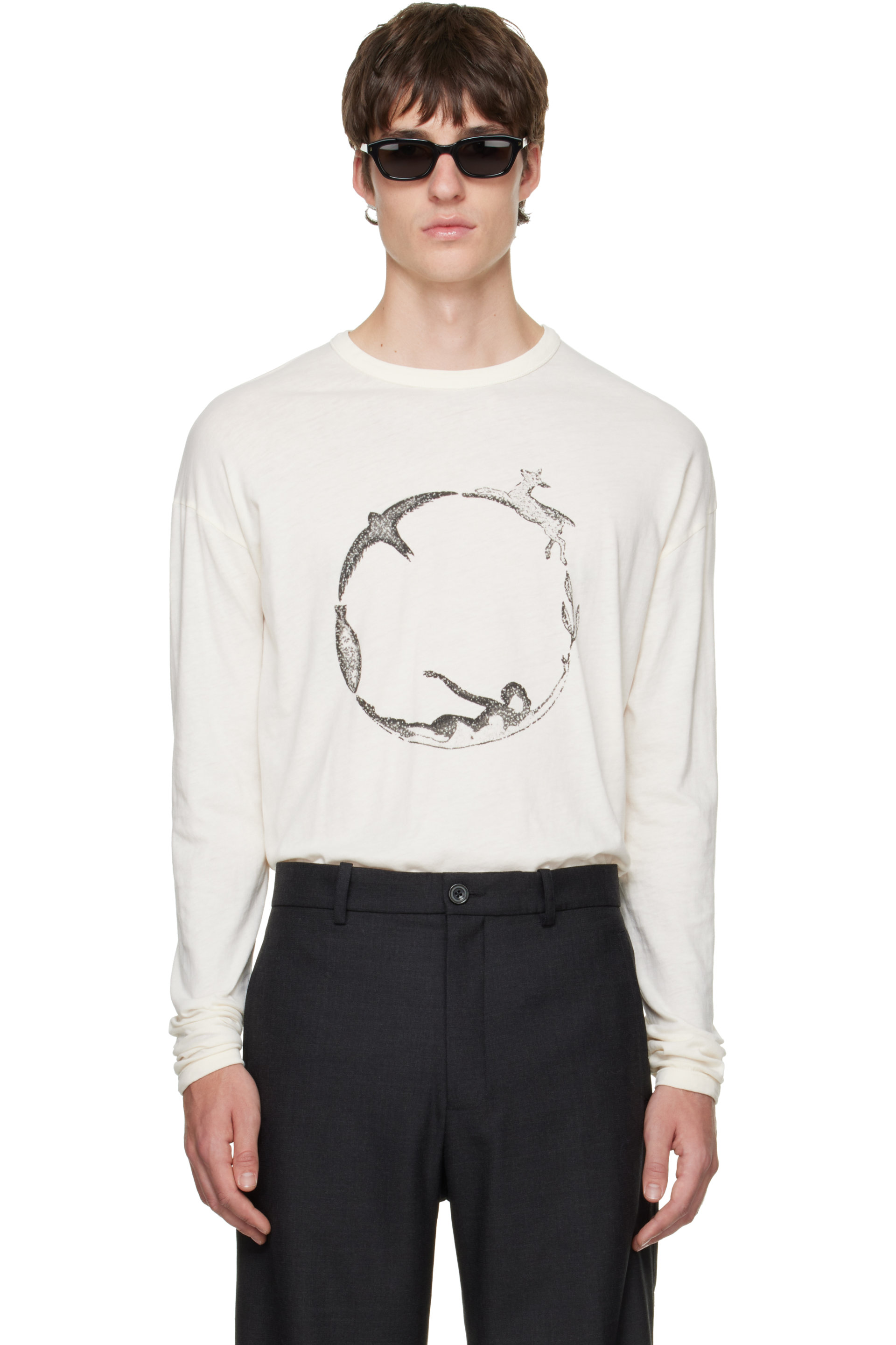BLUEMARBLE - Off-White 'Circle of Life' Long-sleeve T-shirt
